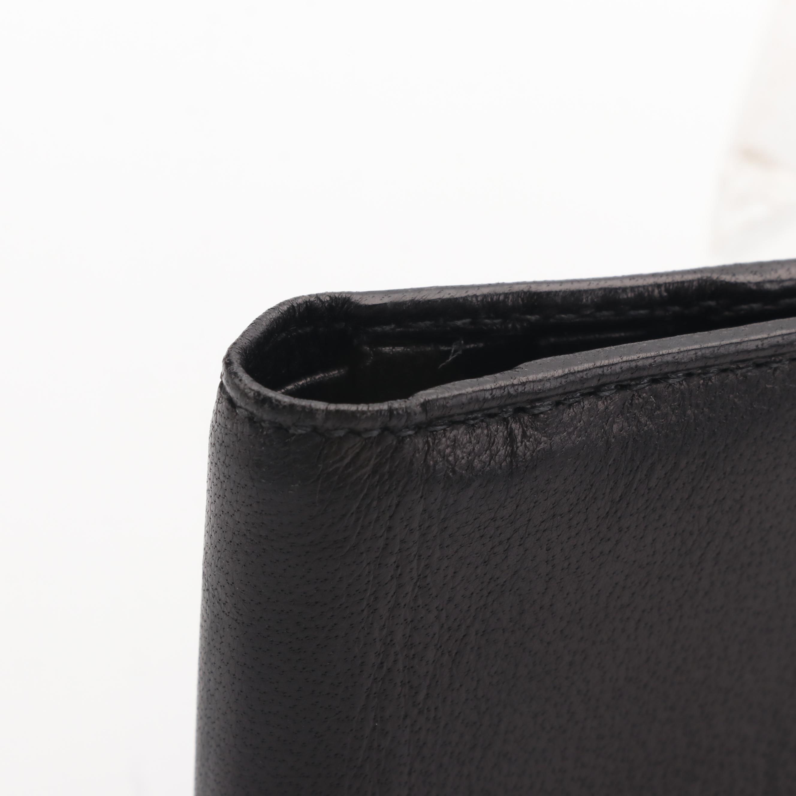 Prada Black Lambskin Bifold Wallet