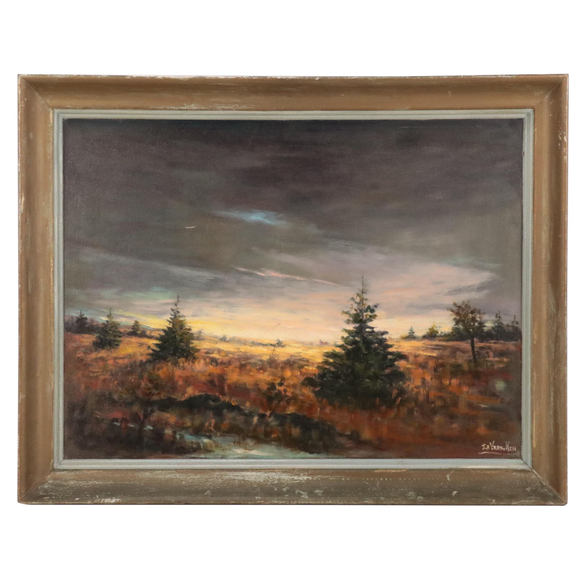 Sunset Landscape Oil Painting