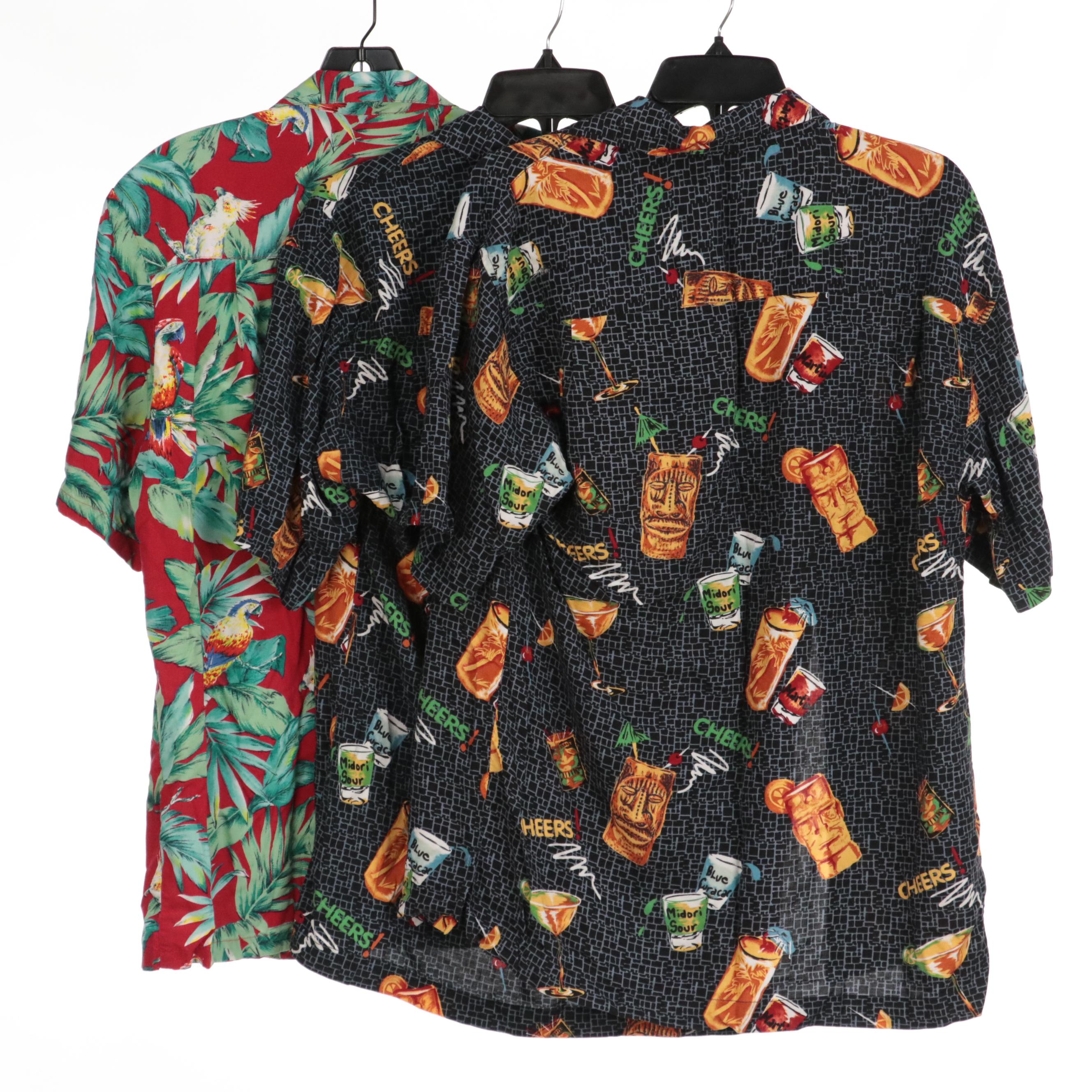 Men's Hawaiian and Printed Button-Up Shirts