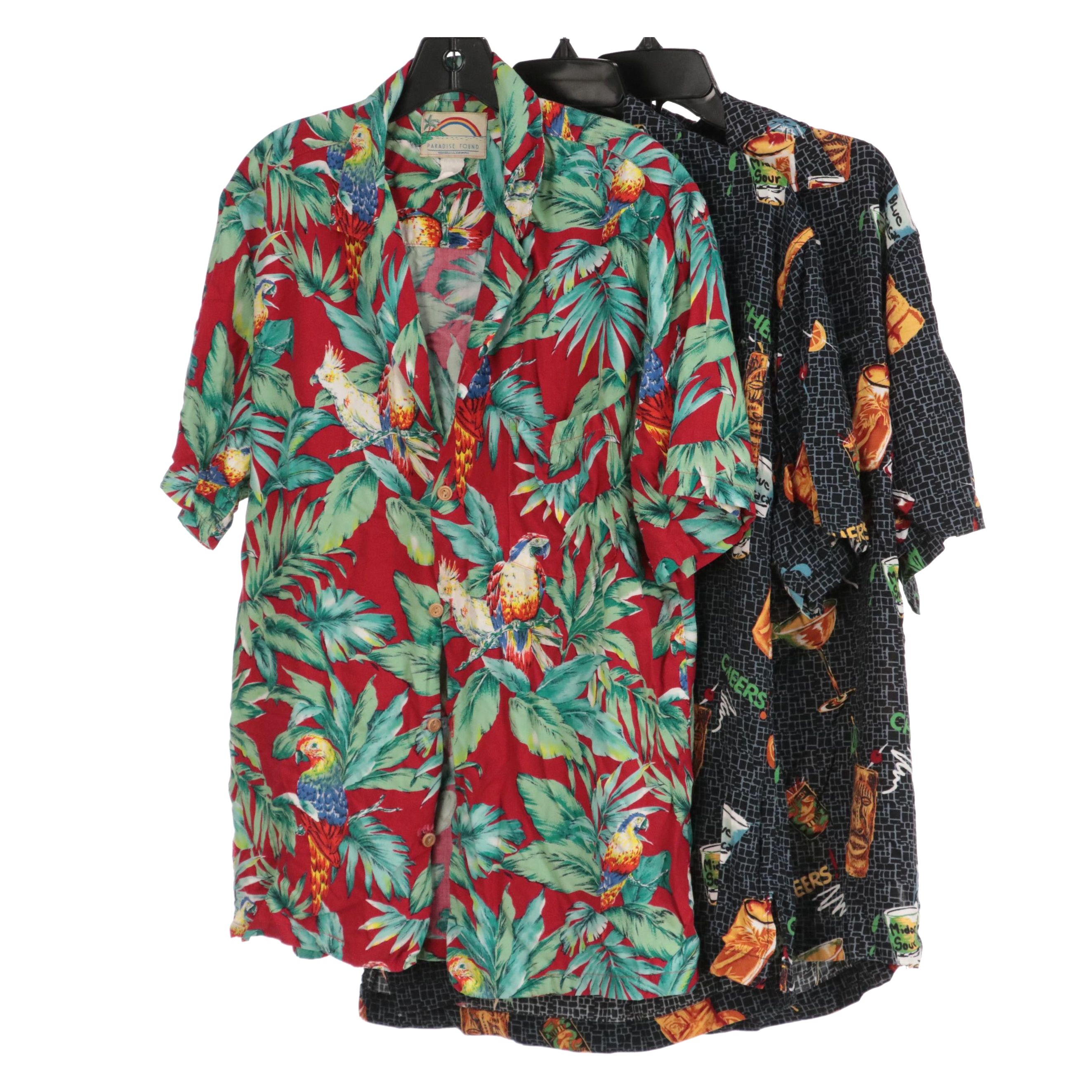 Men's Hawaiian and Printed Button-Up Shirts