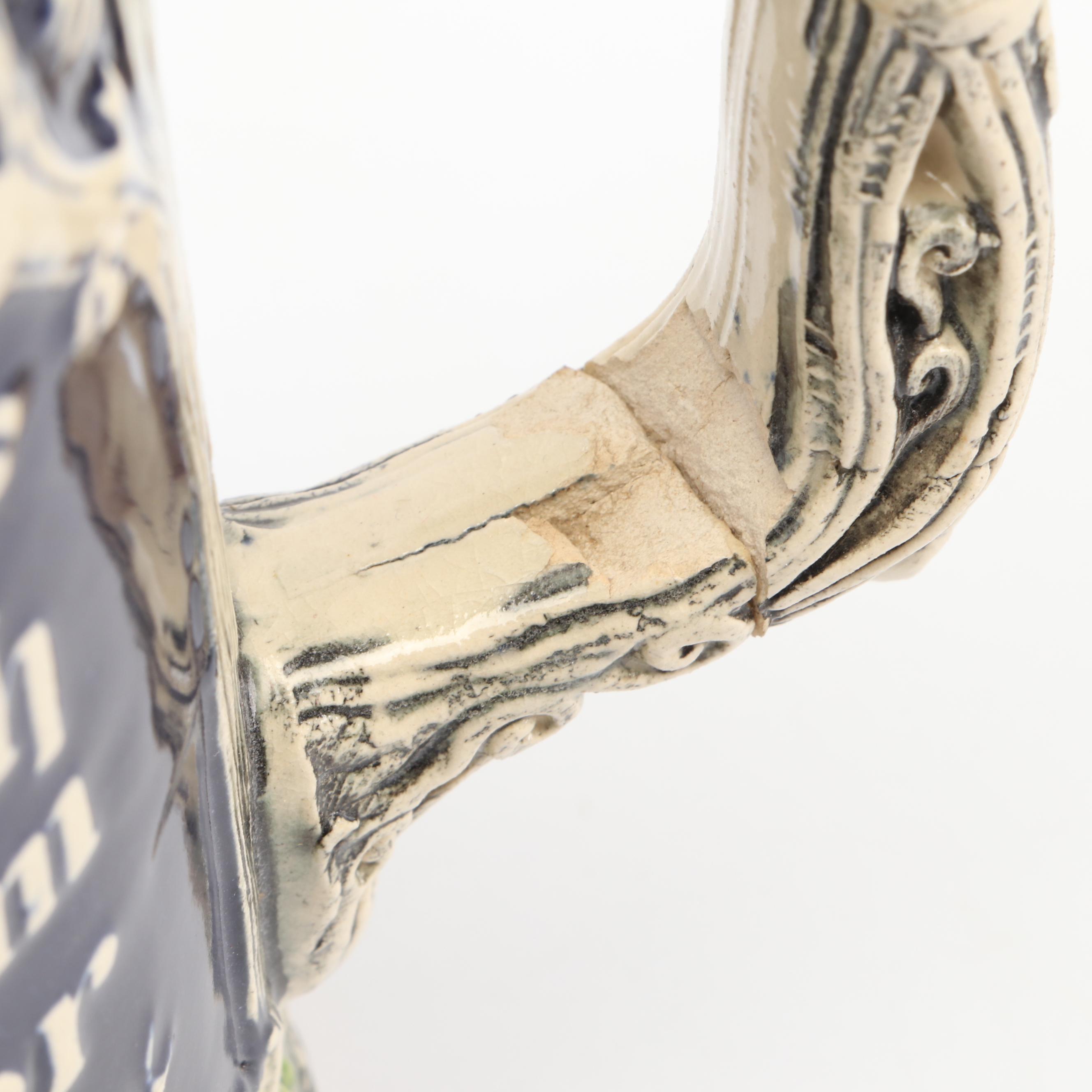 German and Other Ceramic Beer Steins with Pewter Lids