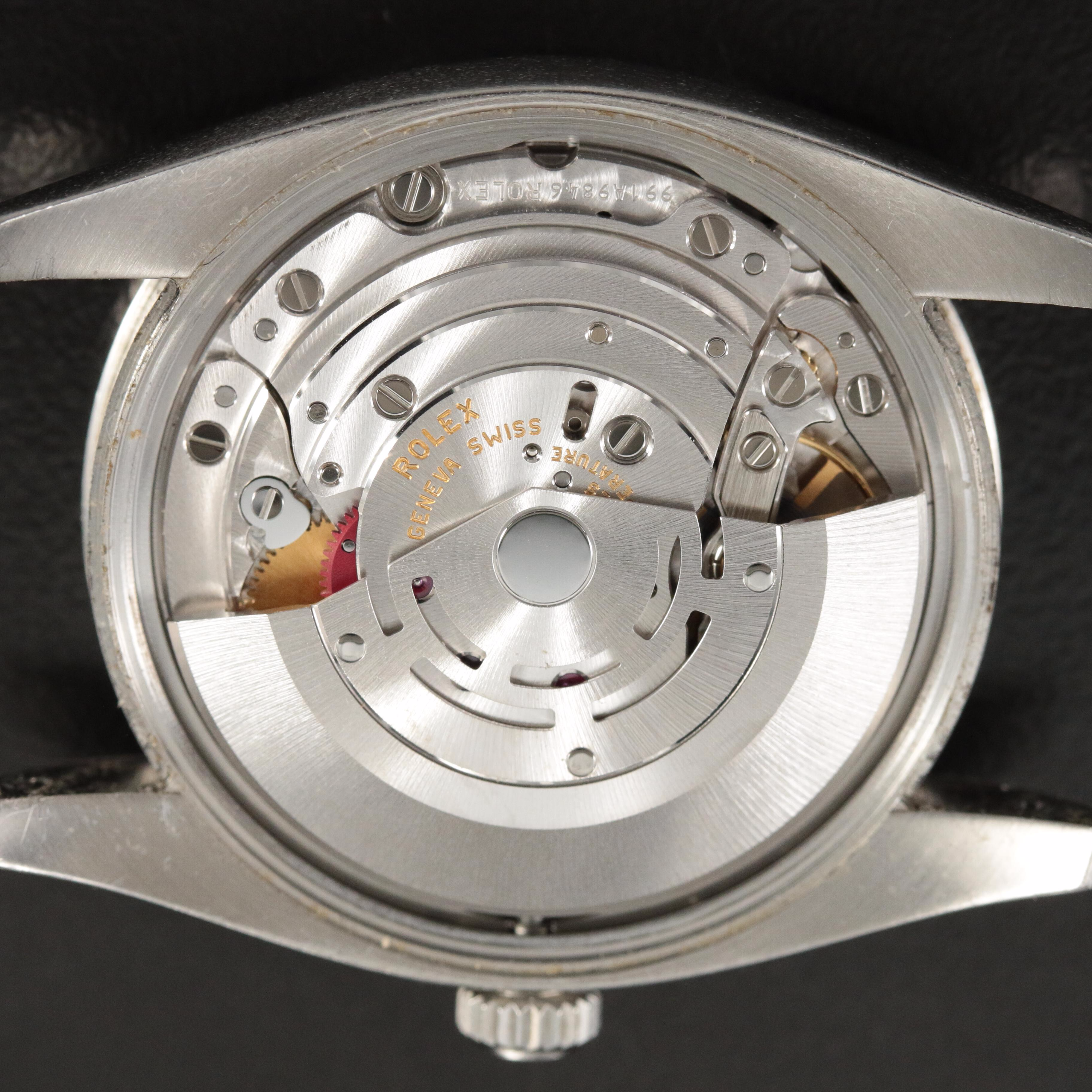 Rolex Oyster Perpetual Air-King Silver Dial, Arabic and Blue Markers Watch