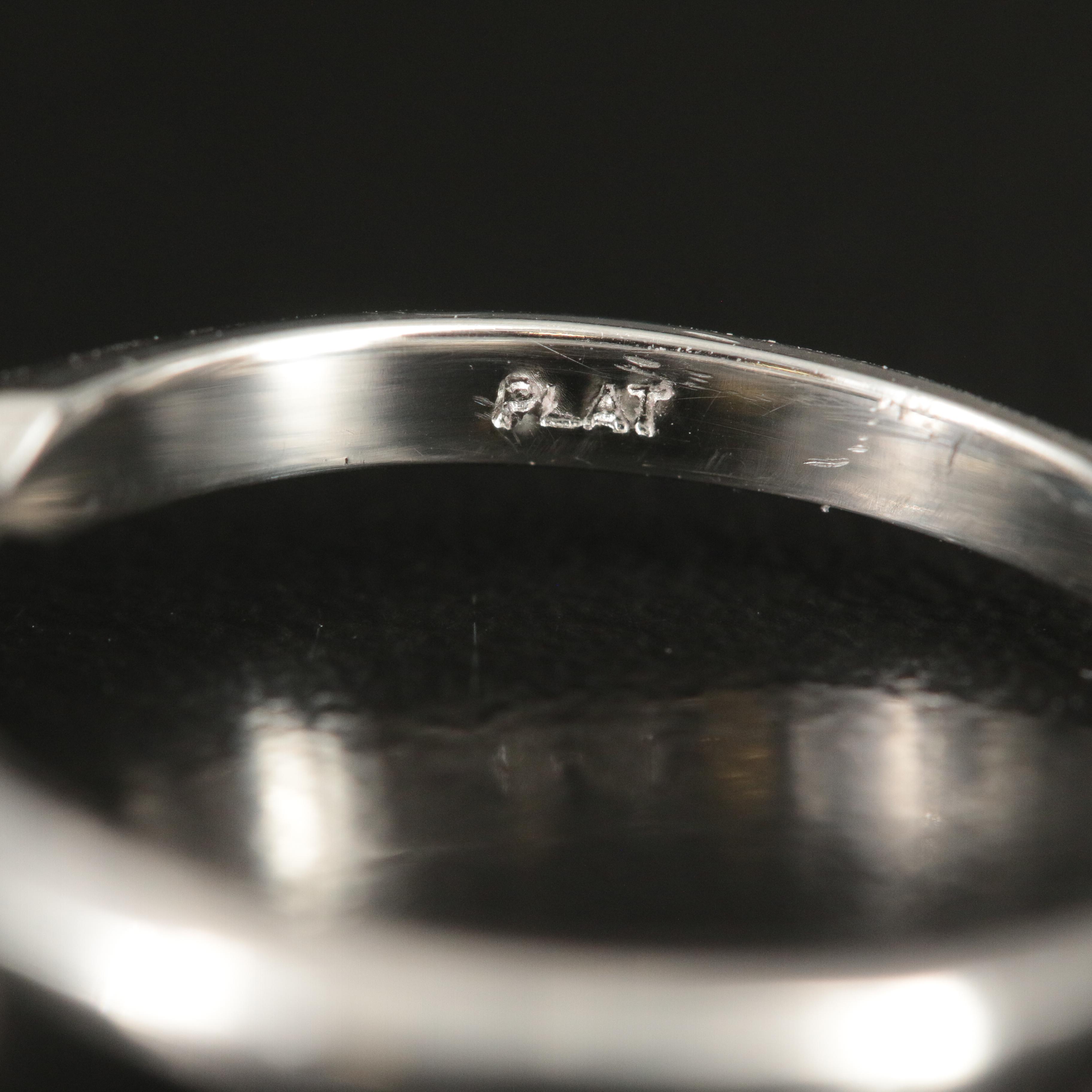 Platinum 1.01 CT Fancy Blue Diamond Solitaire Ring