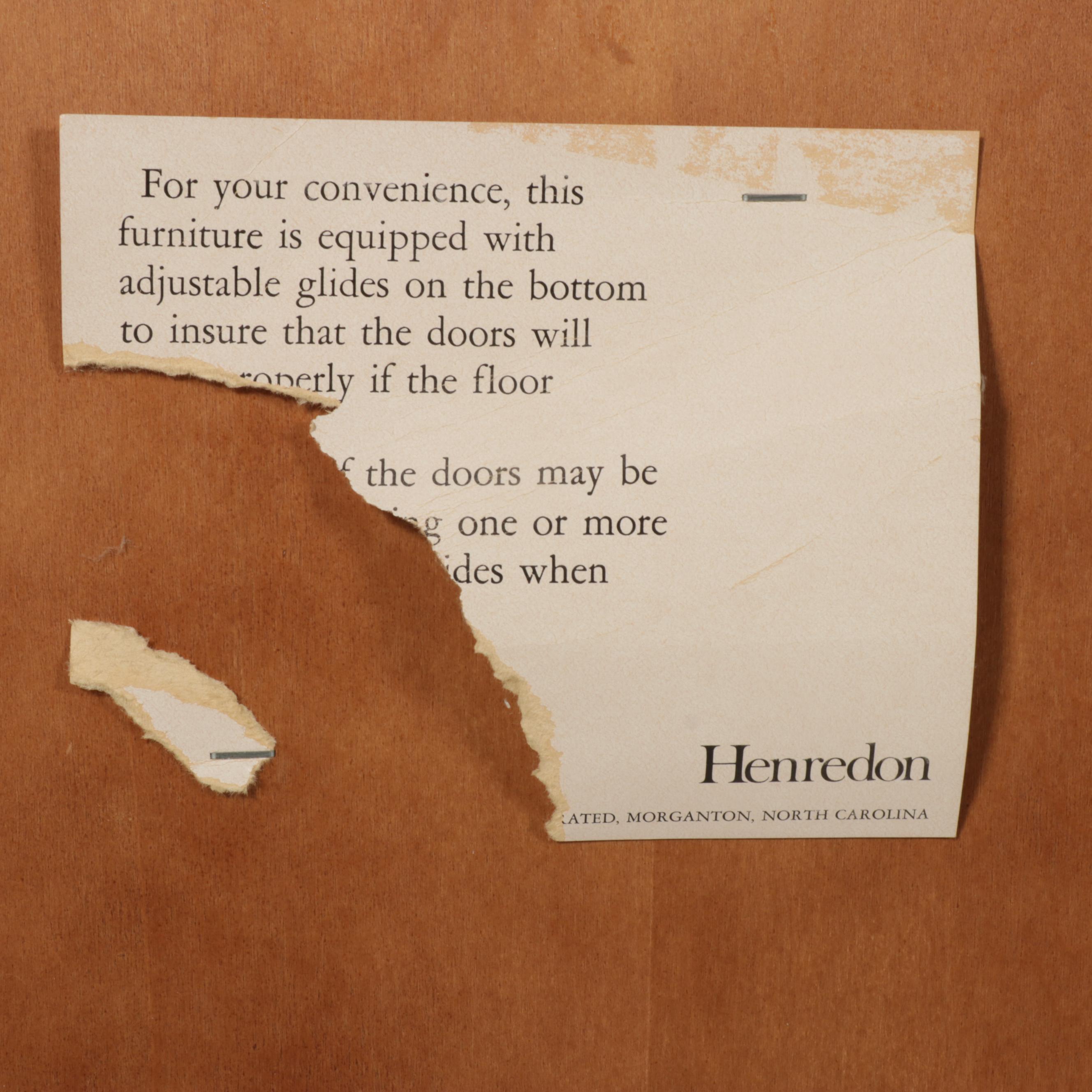 Henredon Modern Oak and Brass Mounted Glass Display Cabinet