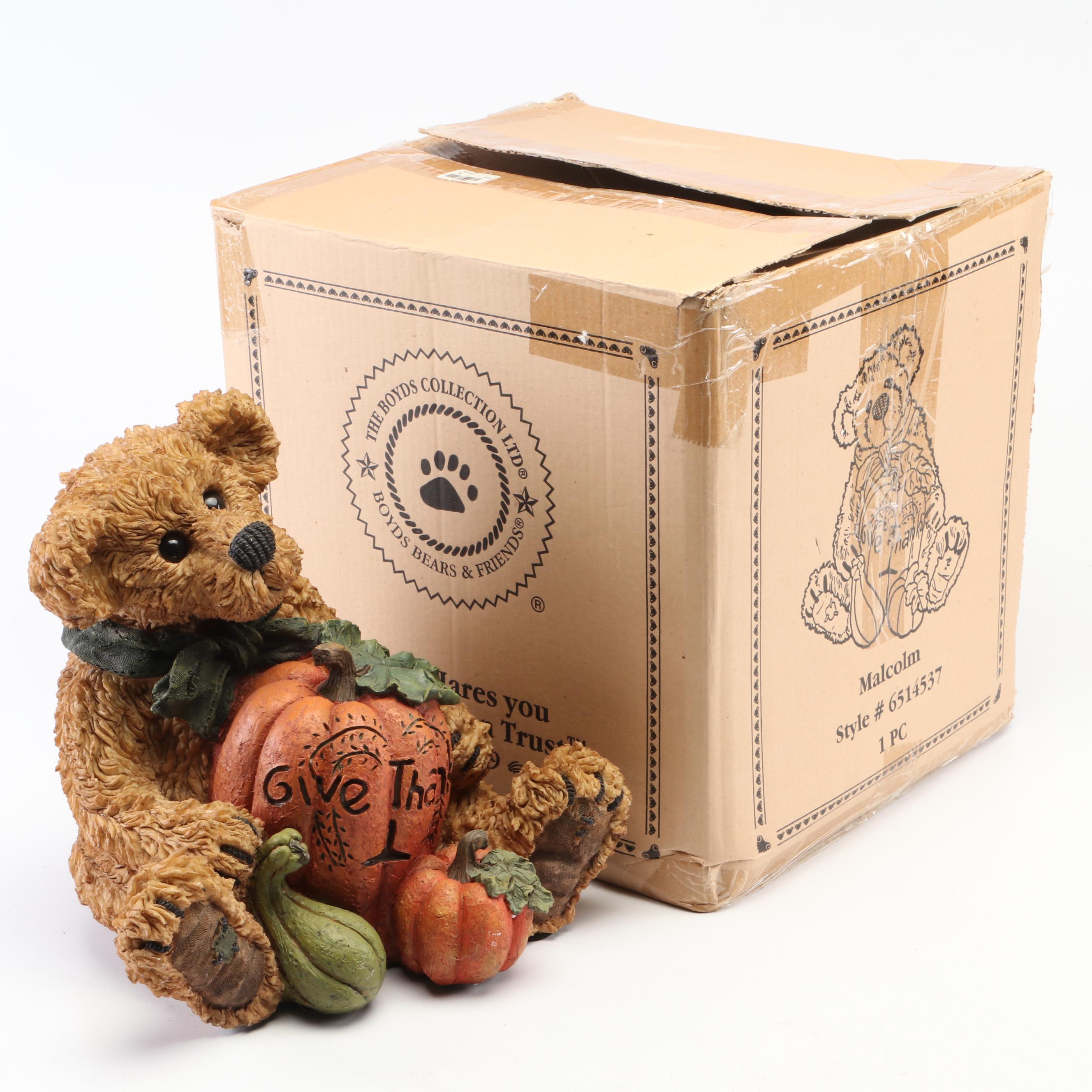 Boyds Bears "Malcolm" Resin Garden Statue