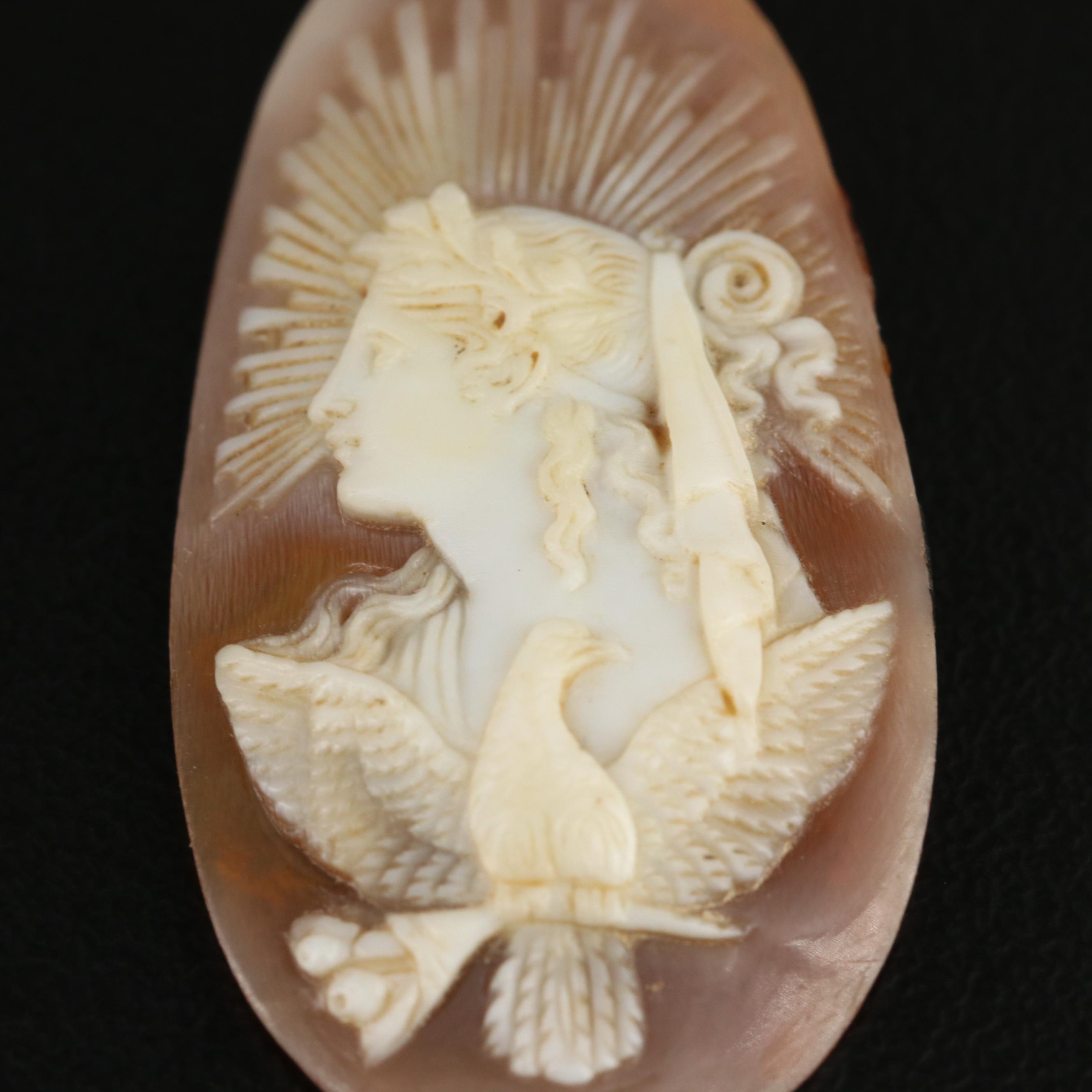 Loose Shell Cameos Featuring an Allegory of "Day and Night"