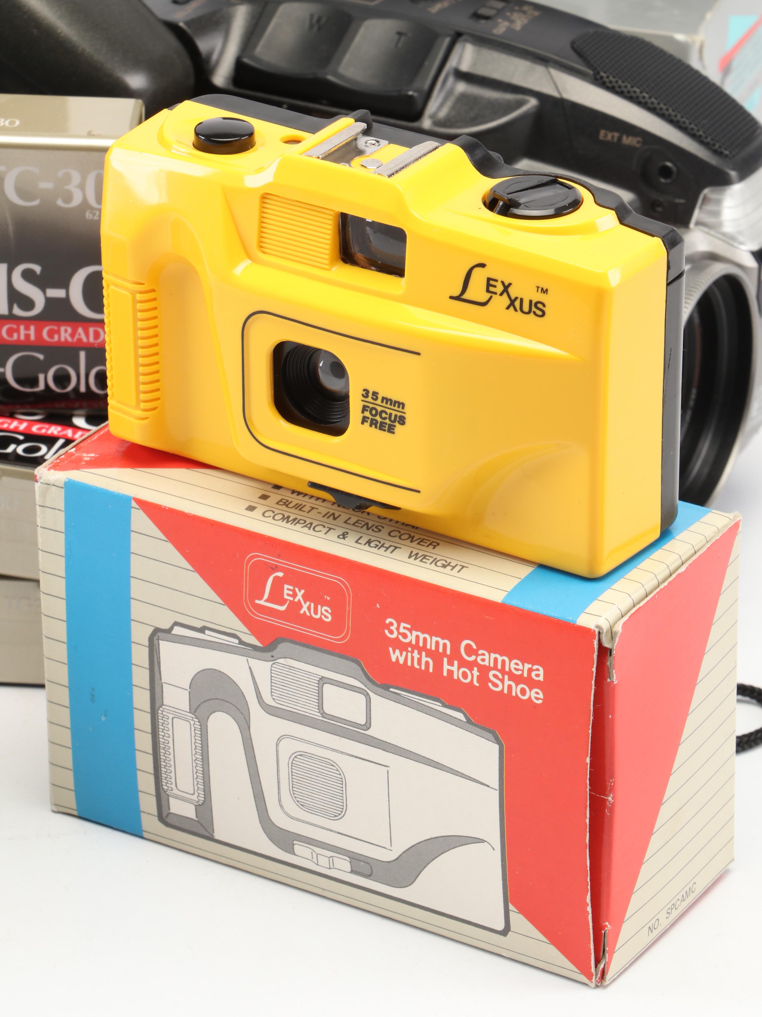 Canon Automatic Camera, Lexxus 35mm Camera With Hotshoe, Pentax and