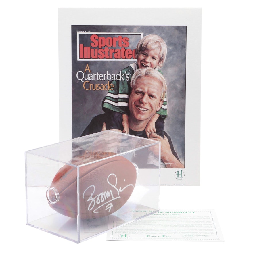 Boomer Esiason Signed Limited Edition Print and Wilson NFL Football