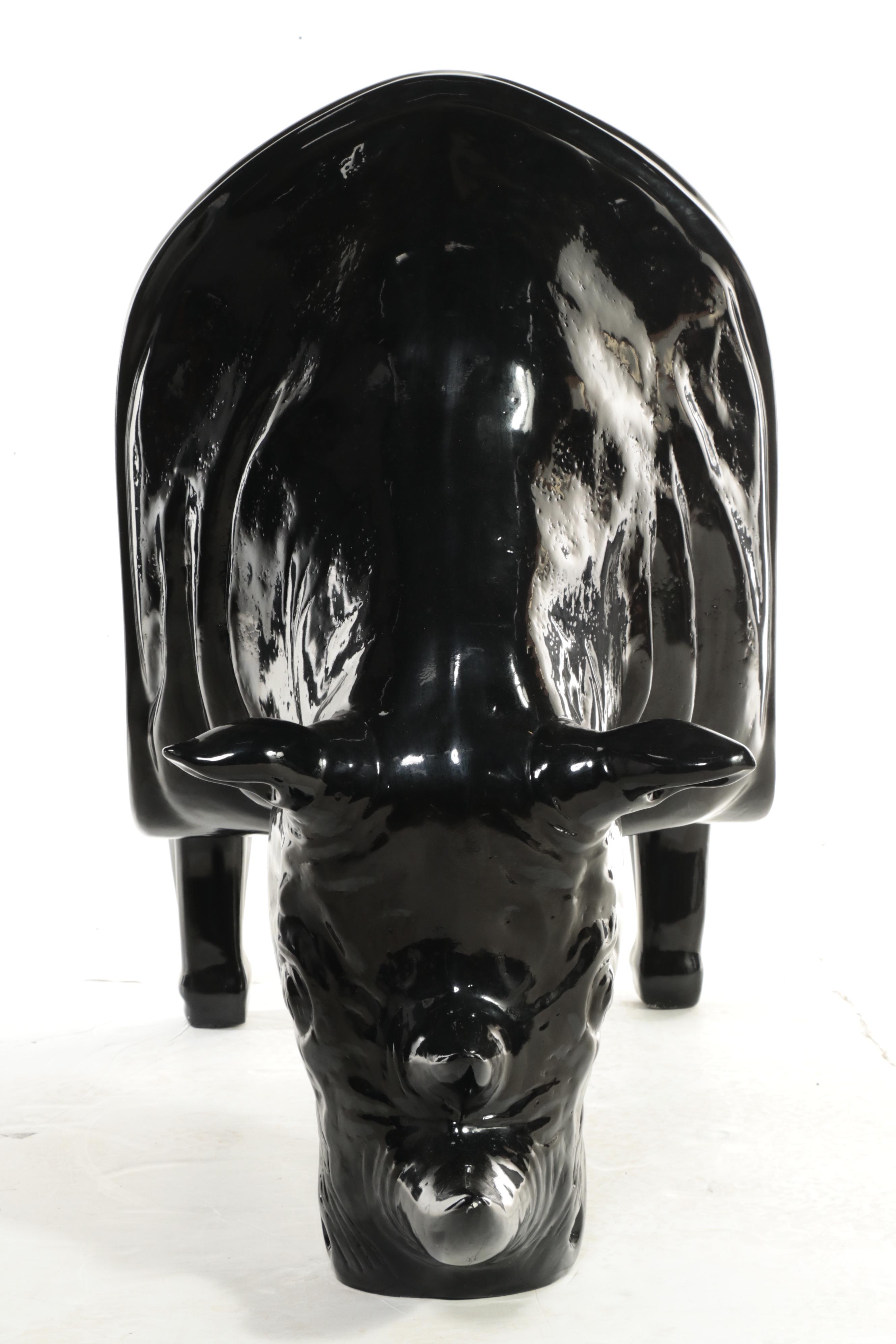 Neuu Design Emporium Rhino Chair after Maximo Riera with Tufted Leather