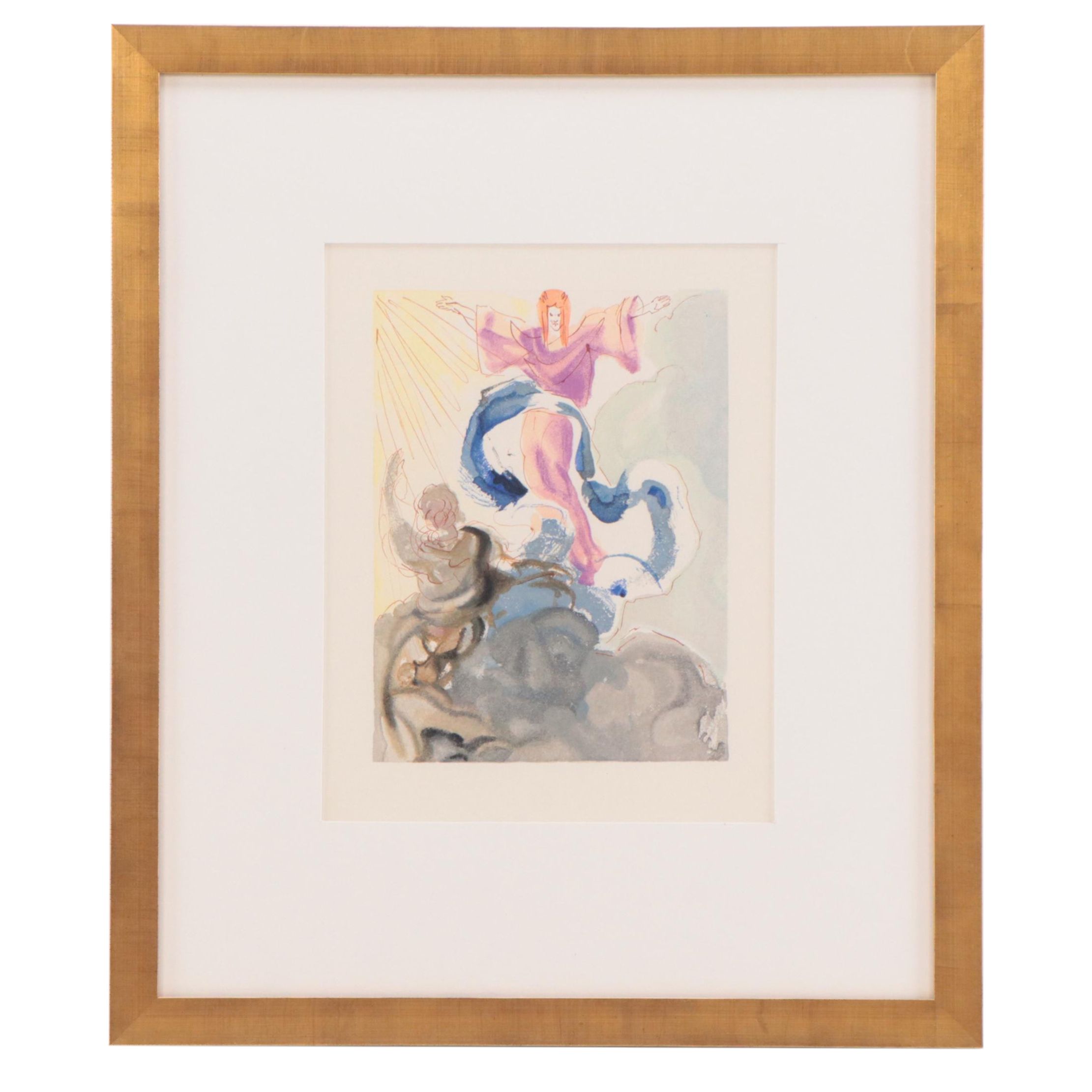 Salvador Dalí Wood Engraving "Le Premier Ciel"