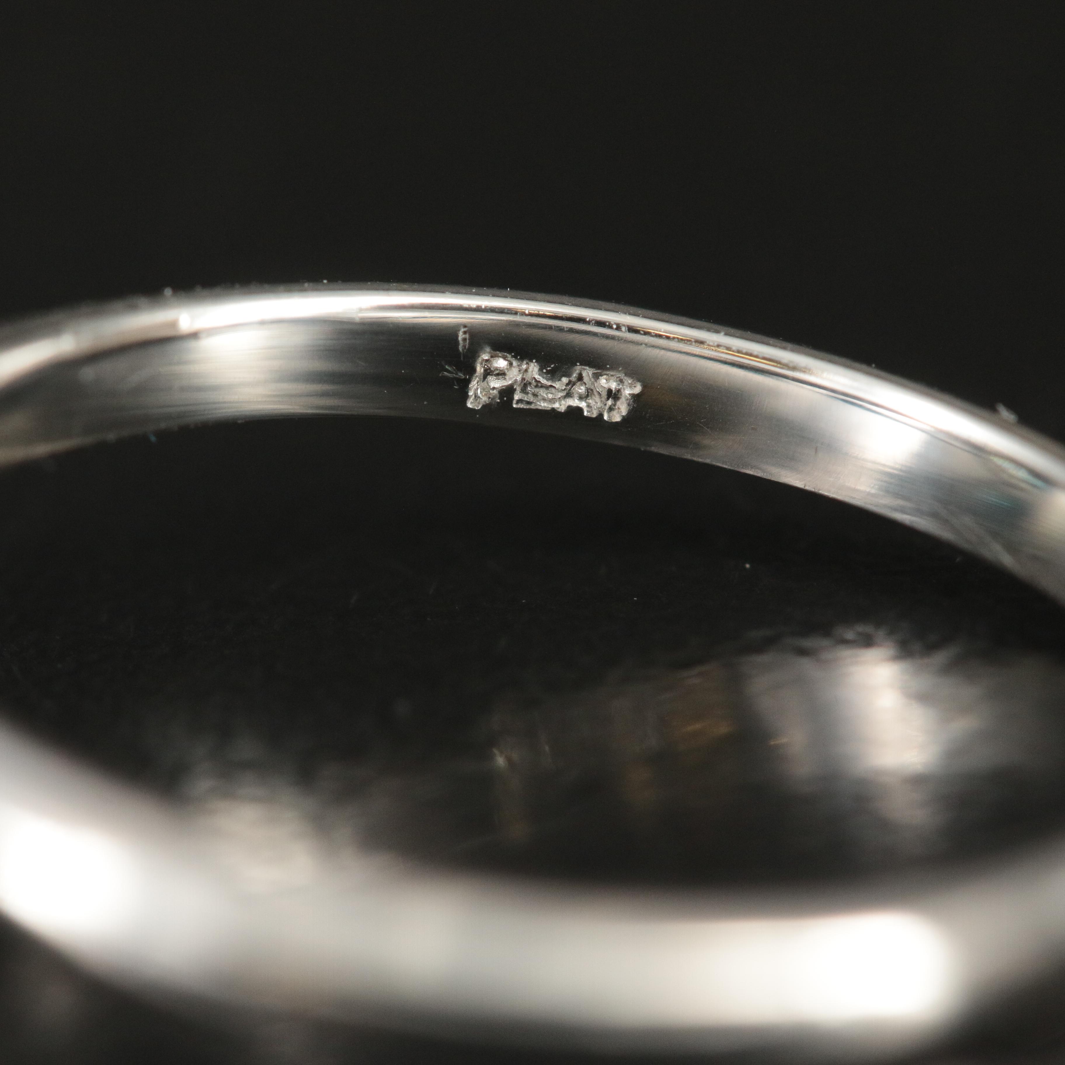 Platinum 2.06 CT Fancy Blue Diamond Solitaire Ring