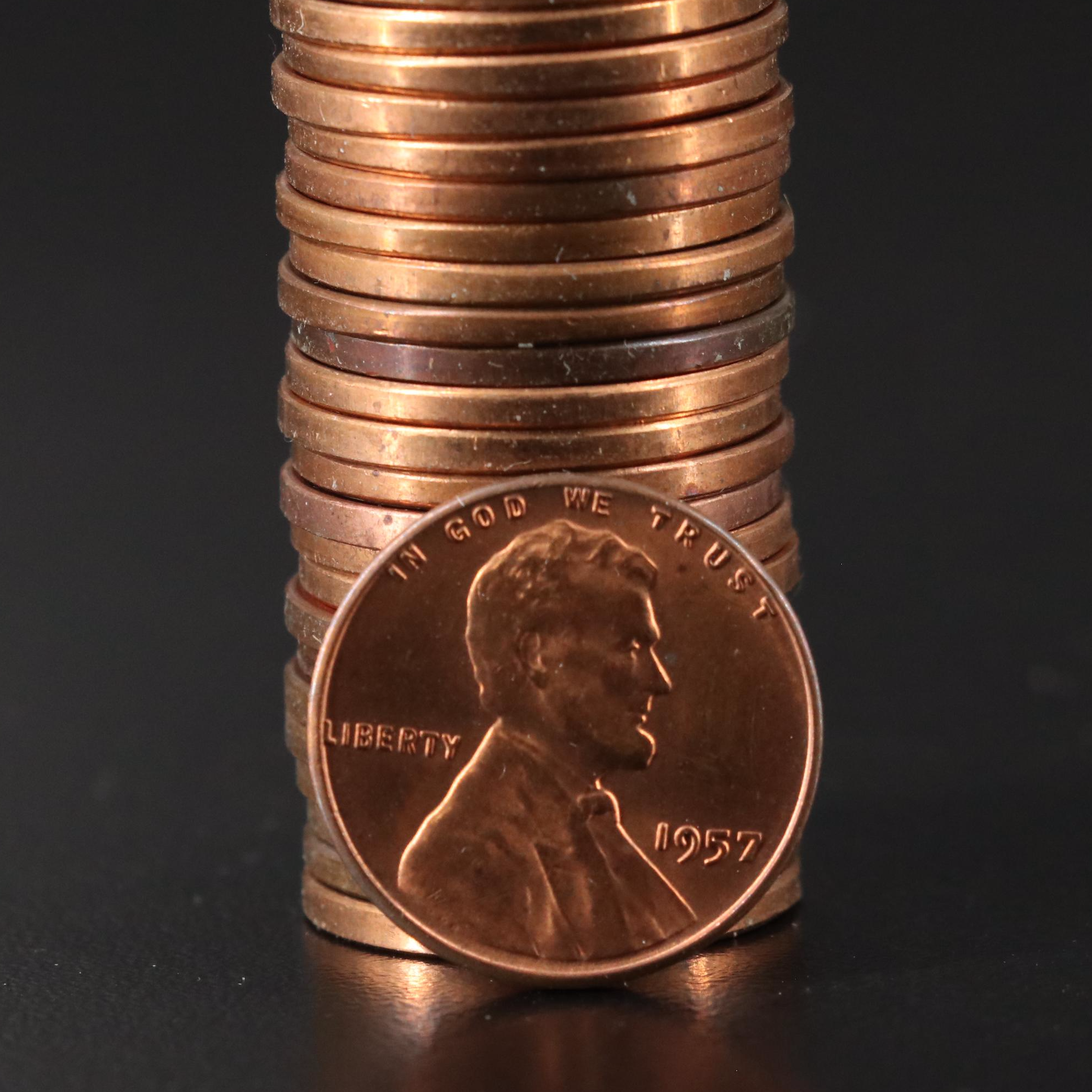 Collection of Twelve BU Rolls of Lincoln Wheat Cents