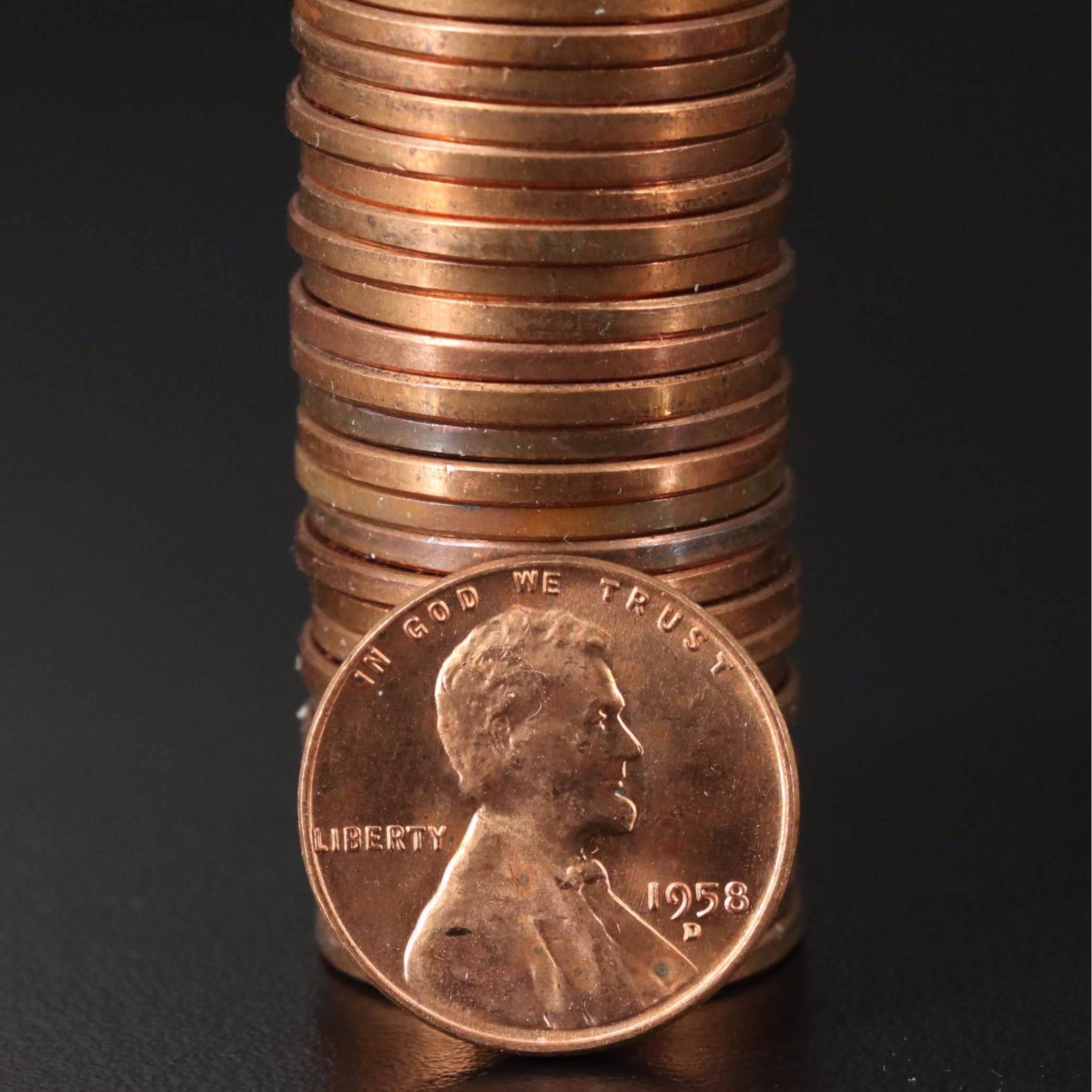 Collection of Twelve BU Rolls of Lincoln Wheat Cents