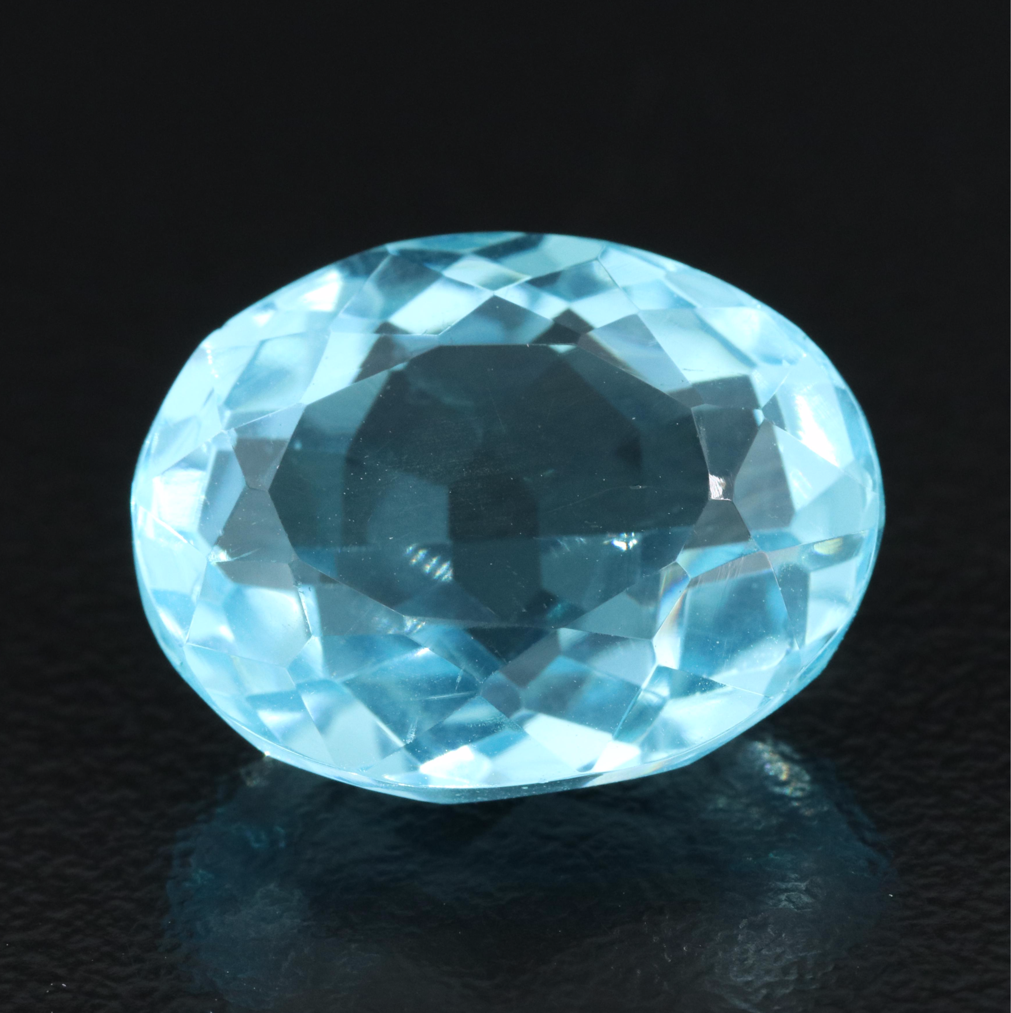 Loose Oval Faceted Glass