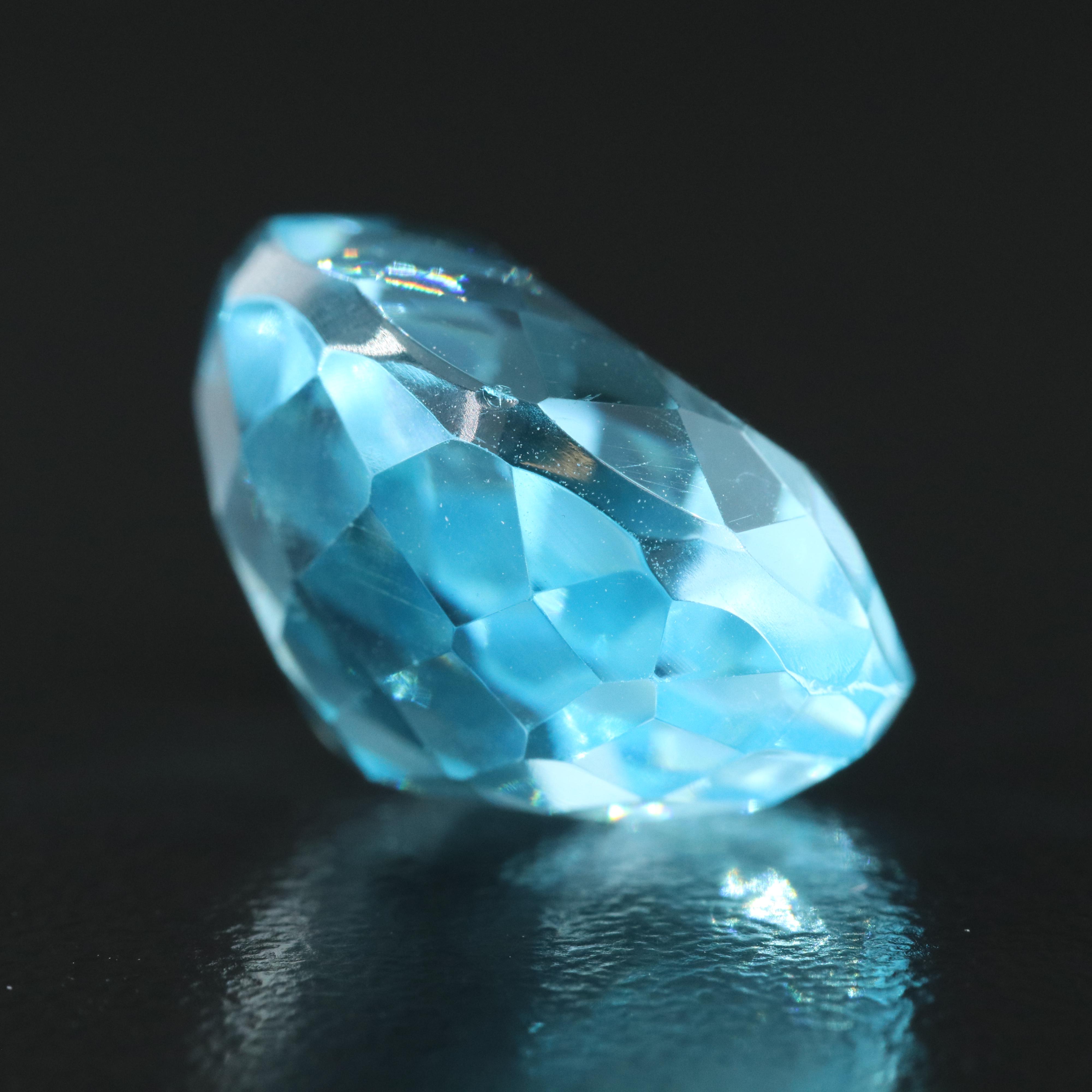 Loose Oval Faceted Glass