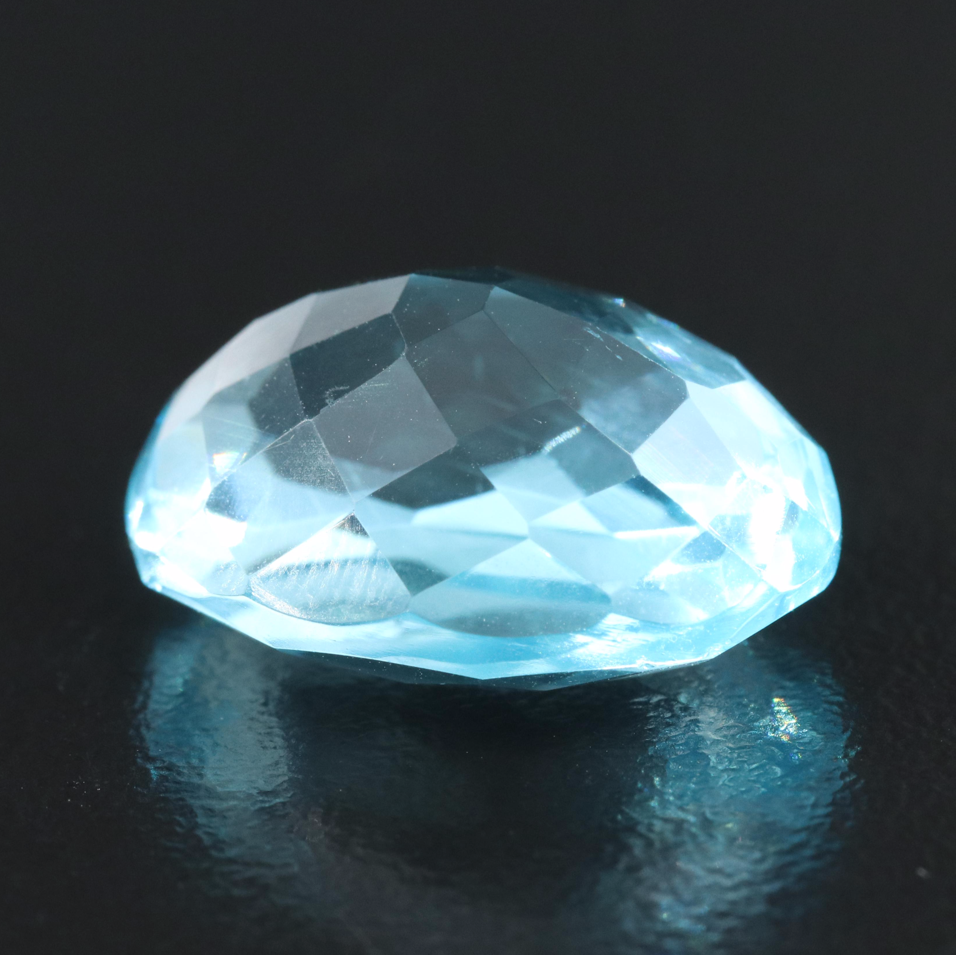 Loose Oval Faceted Glass