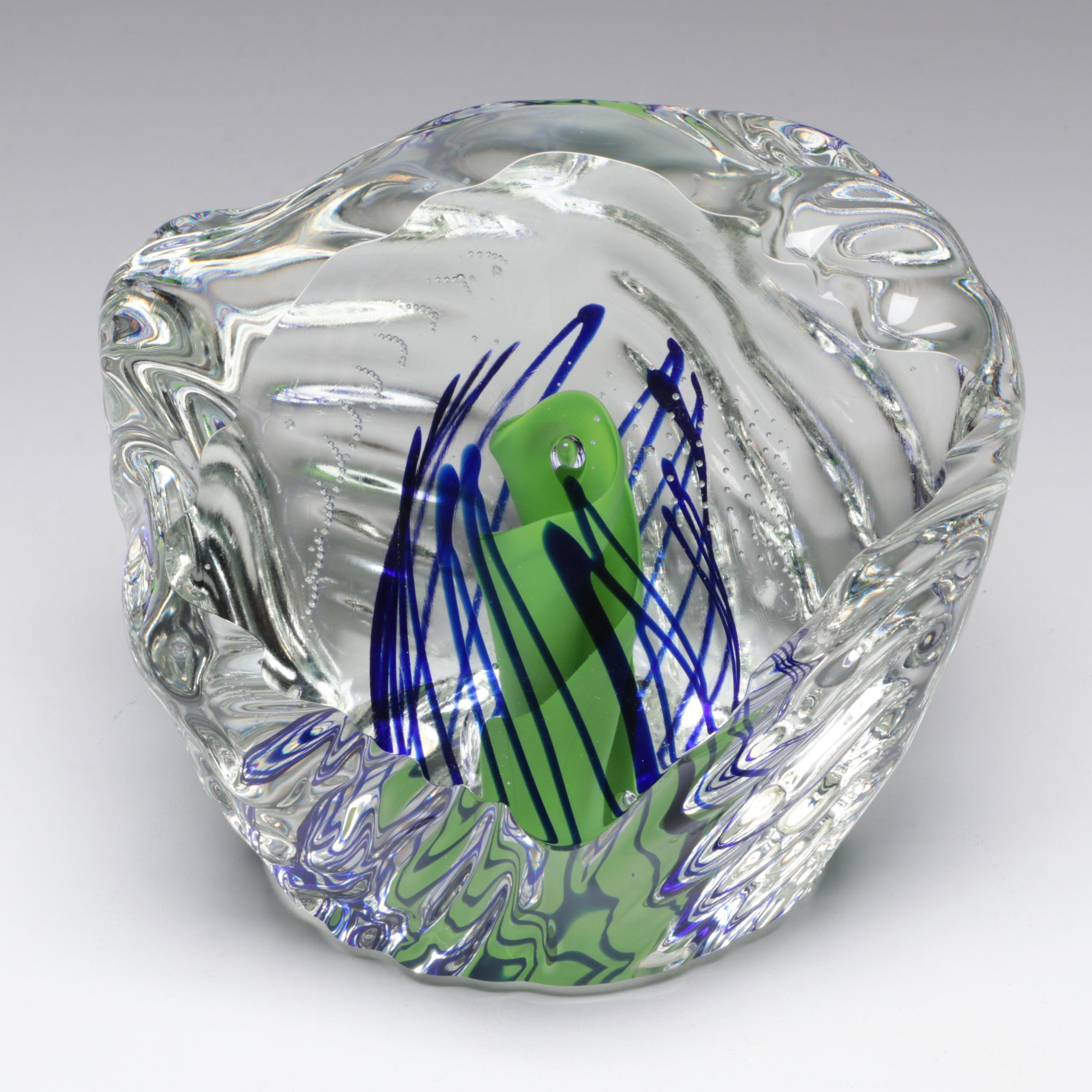 Rollin Karg Abstract Art Glass Sculpture, 2005