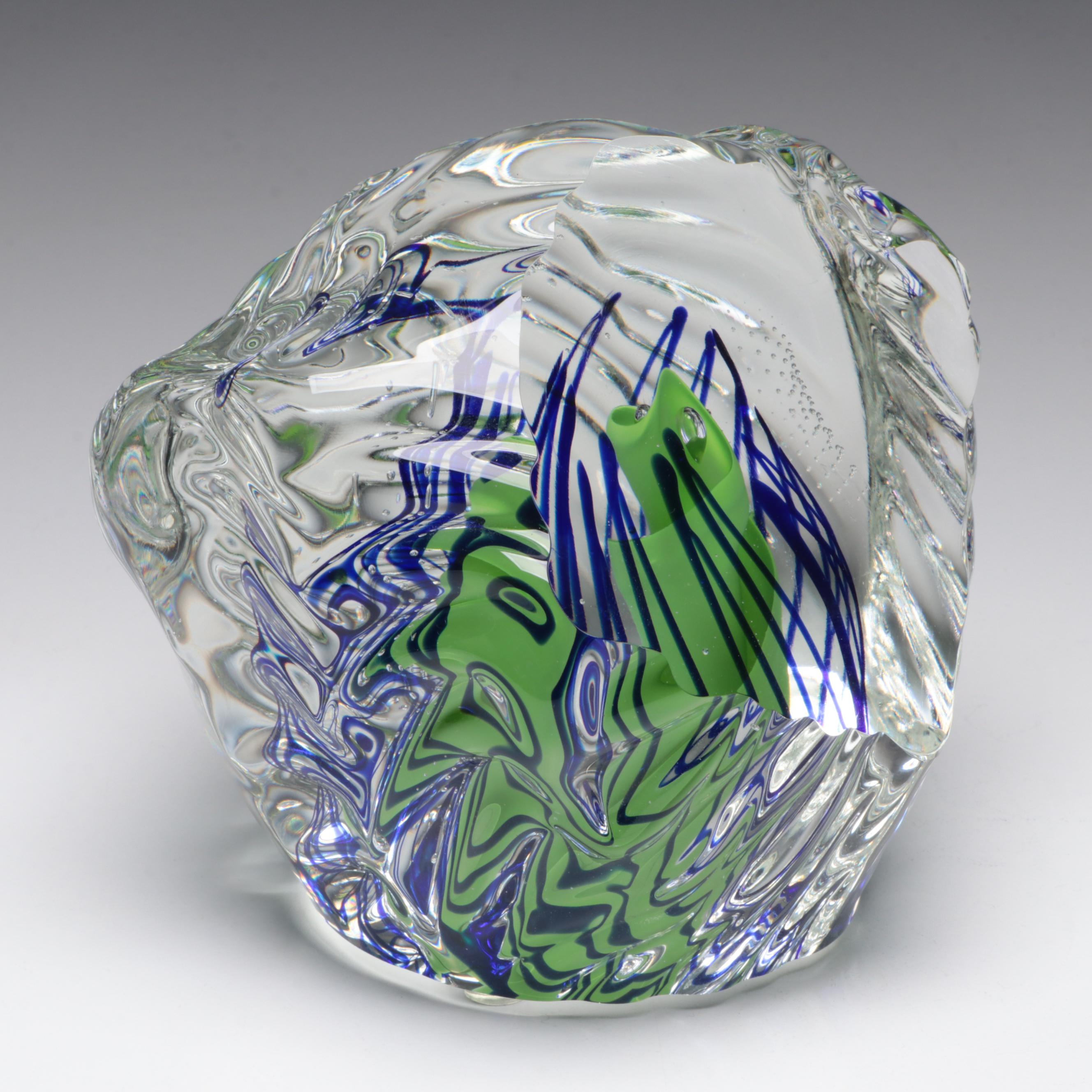 Rollin Karg Abstract Art Glass Sculpture, 2005