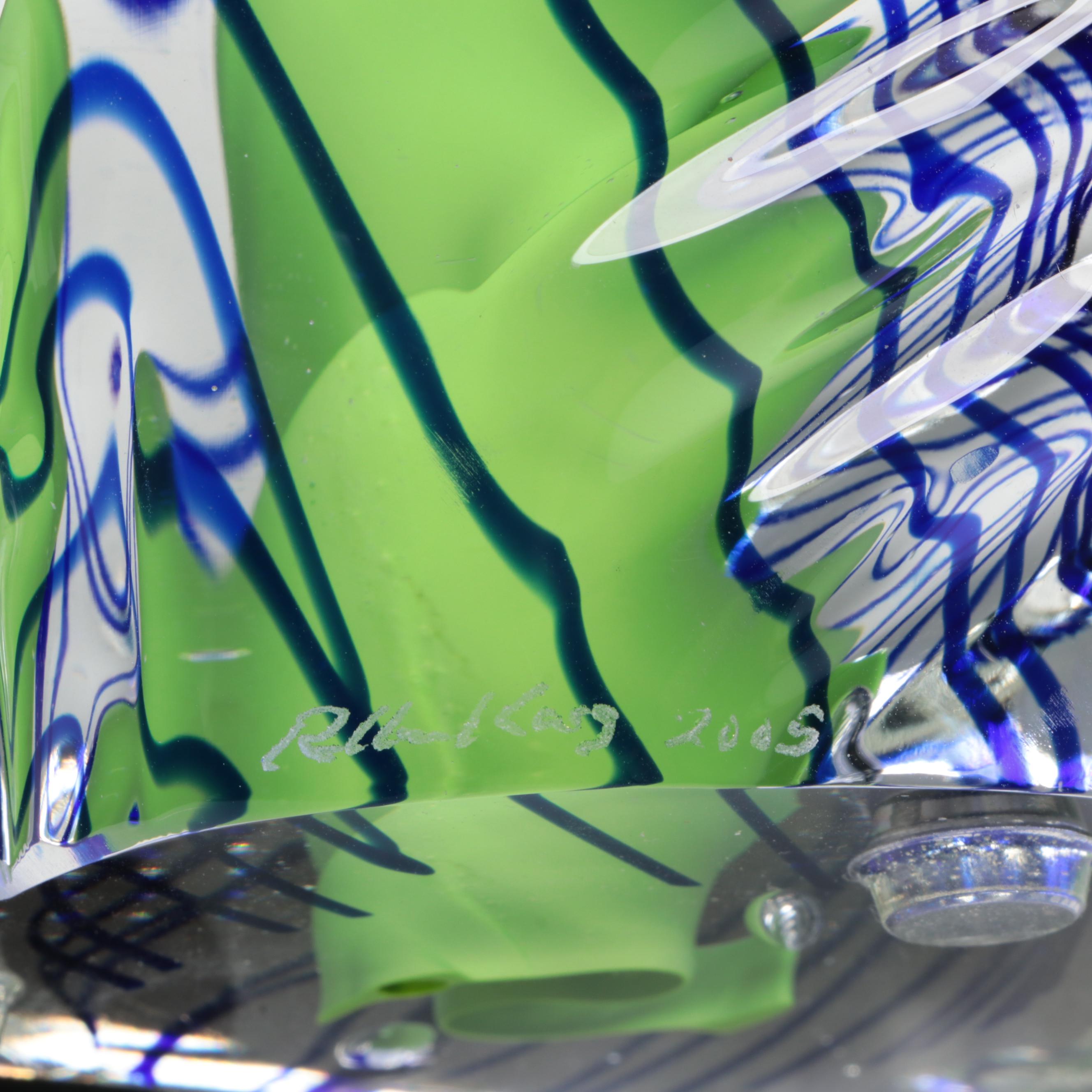 Rollin Karg Abstract Art Glass Sculpture, 2005