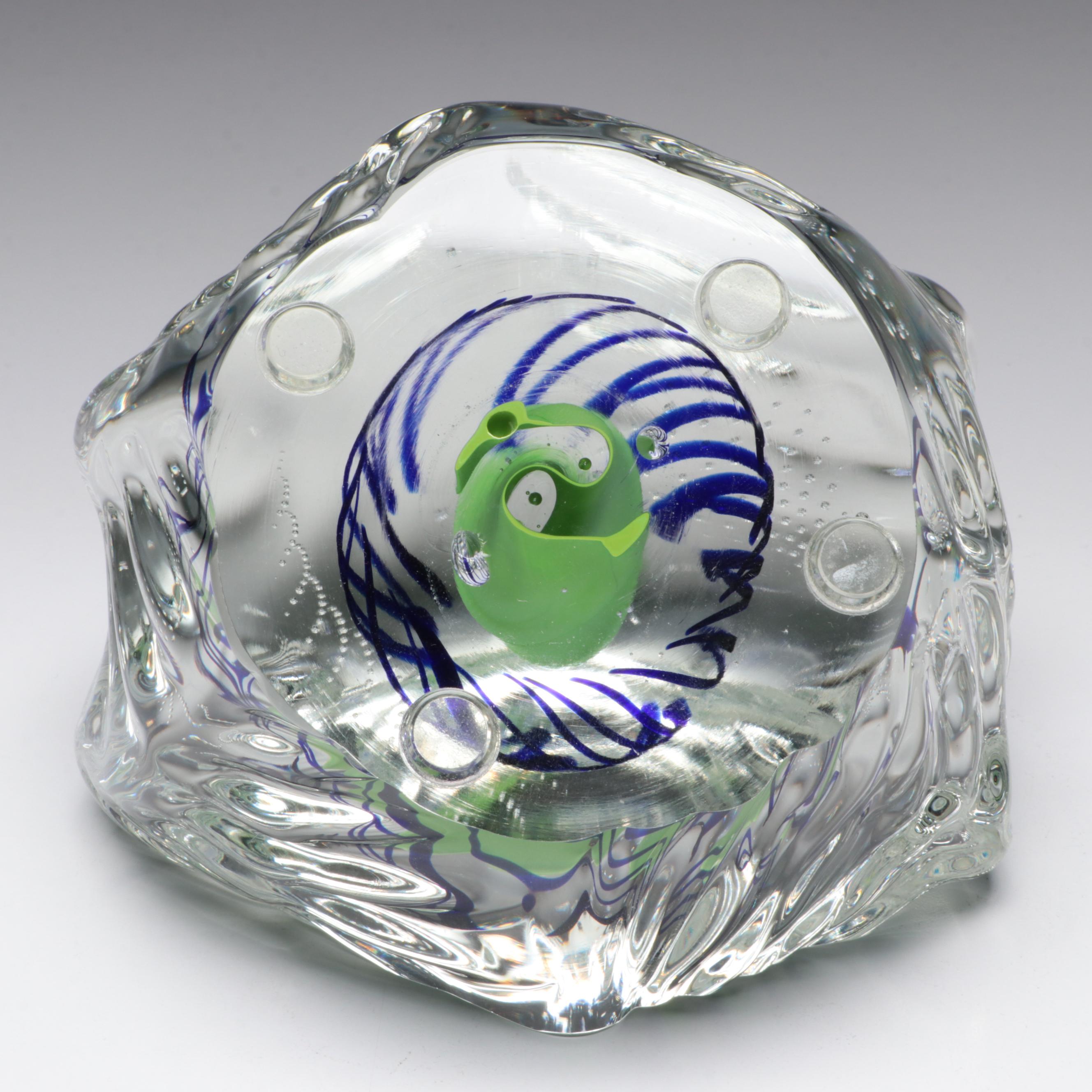 Rollin Karg Abstract Art Glass Sculpture, 2005