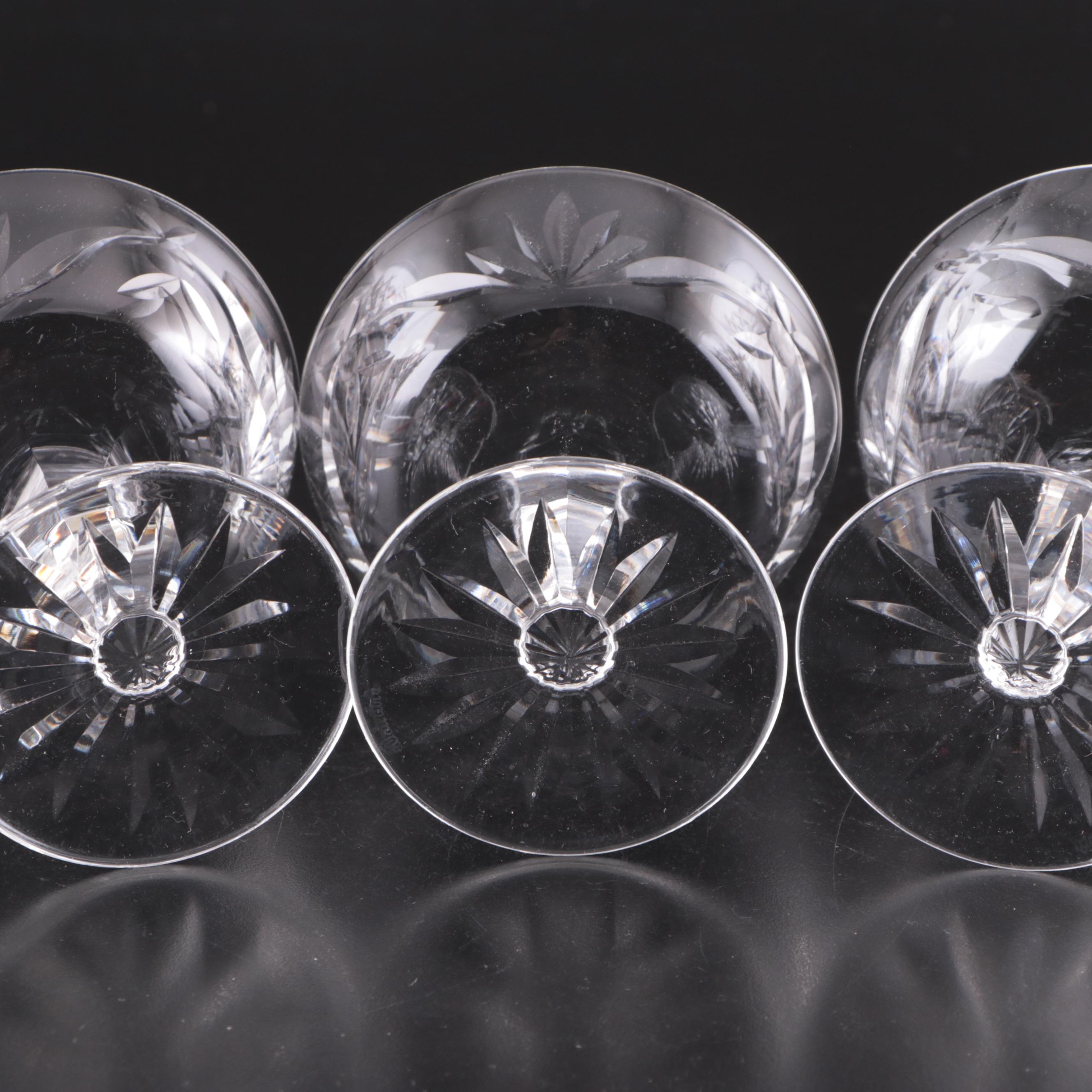 Waterford Crystal "Ashling" Coupes and "Alana"  Wine Glasses