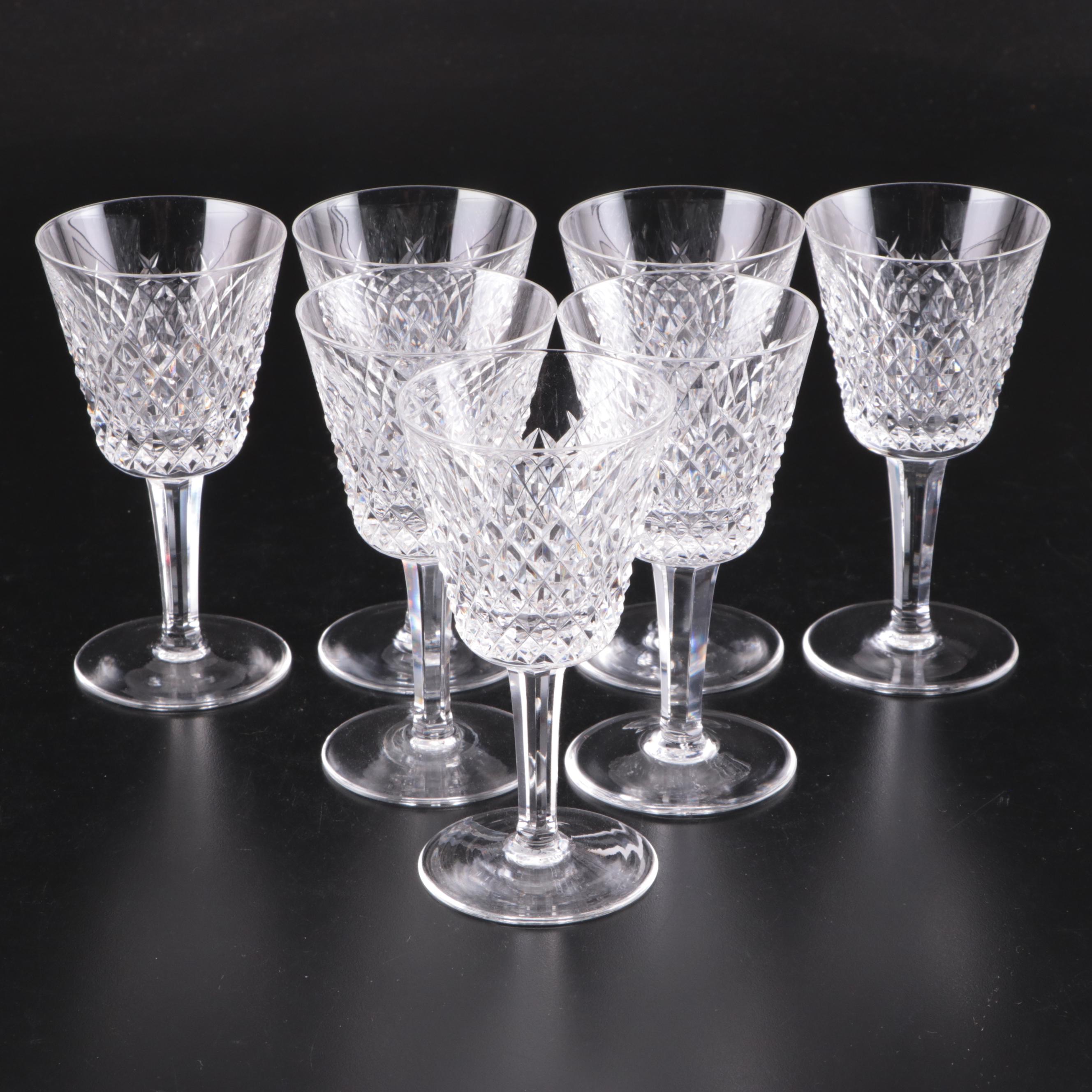 Waterford Crystal "Ashling" Coupes and "Alana"  Wine Glasses