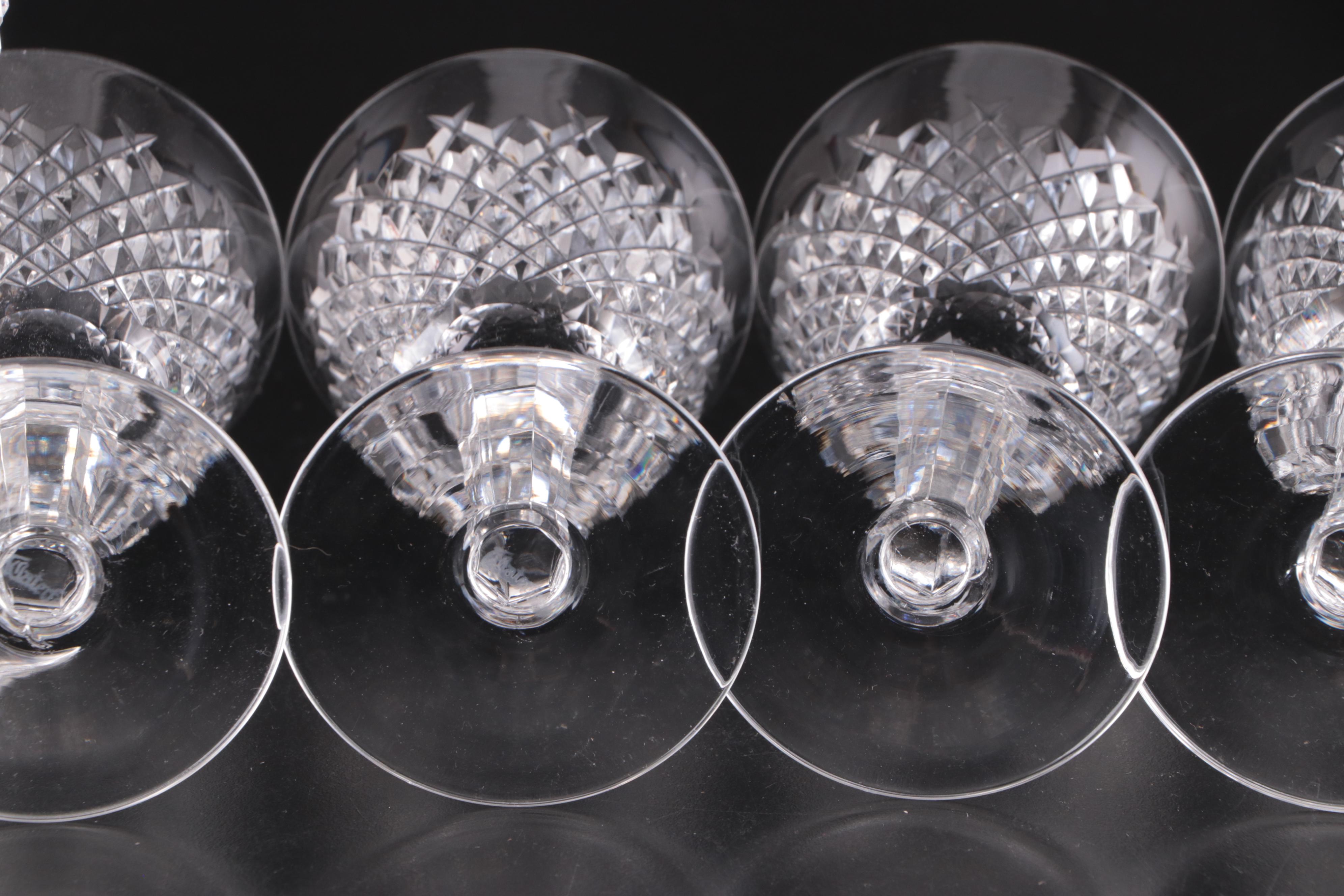 Waterford Crystal "Ashling" Coupes and "Alana"  Wine Glasses