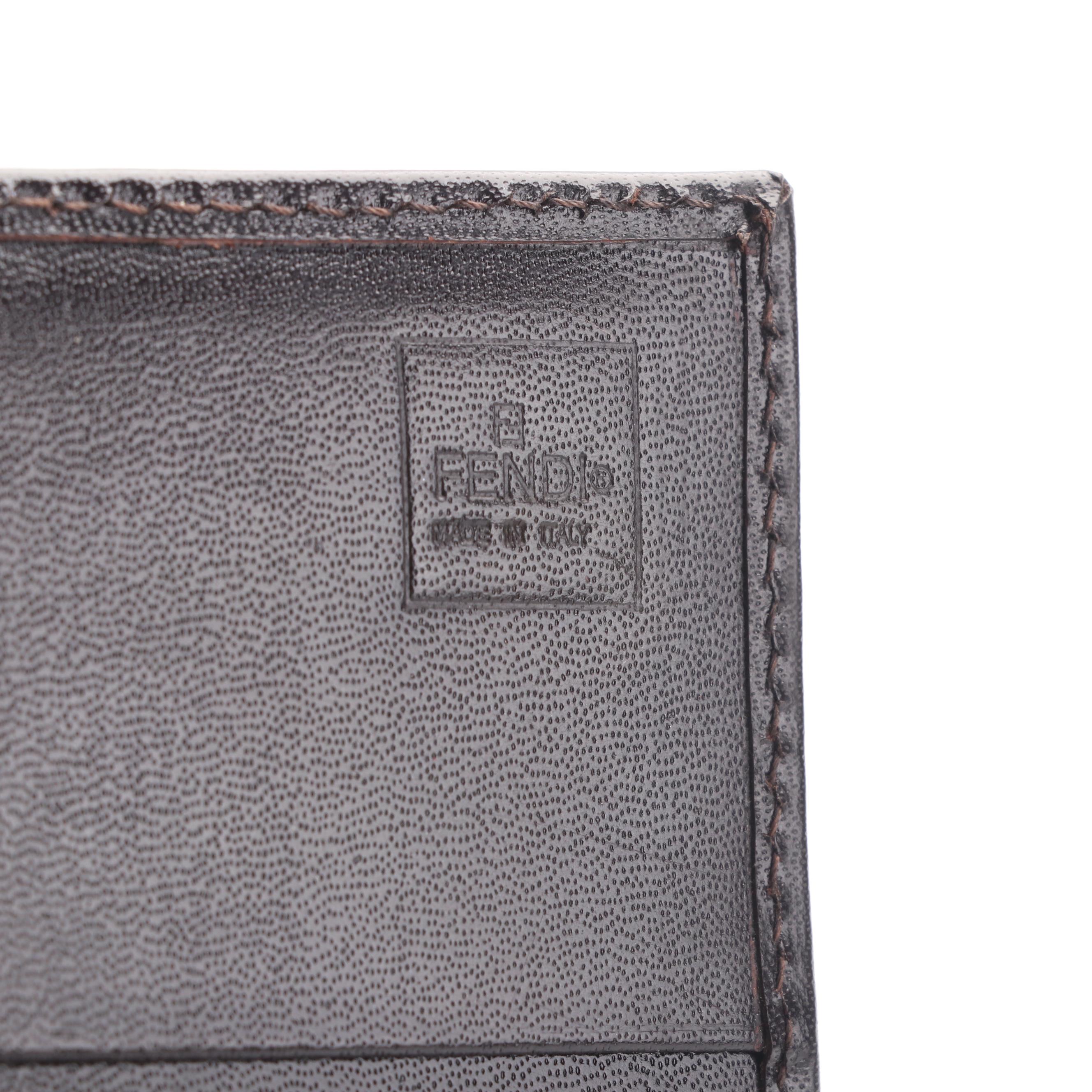 Fendi Zucca Canvas Leather Long Wallet