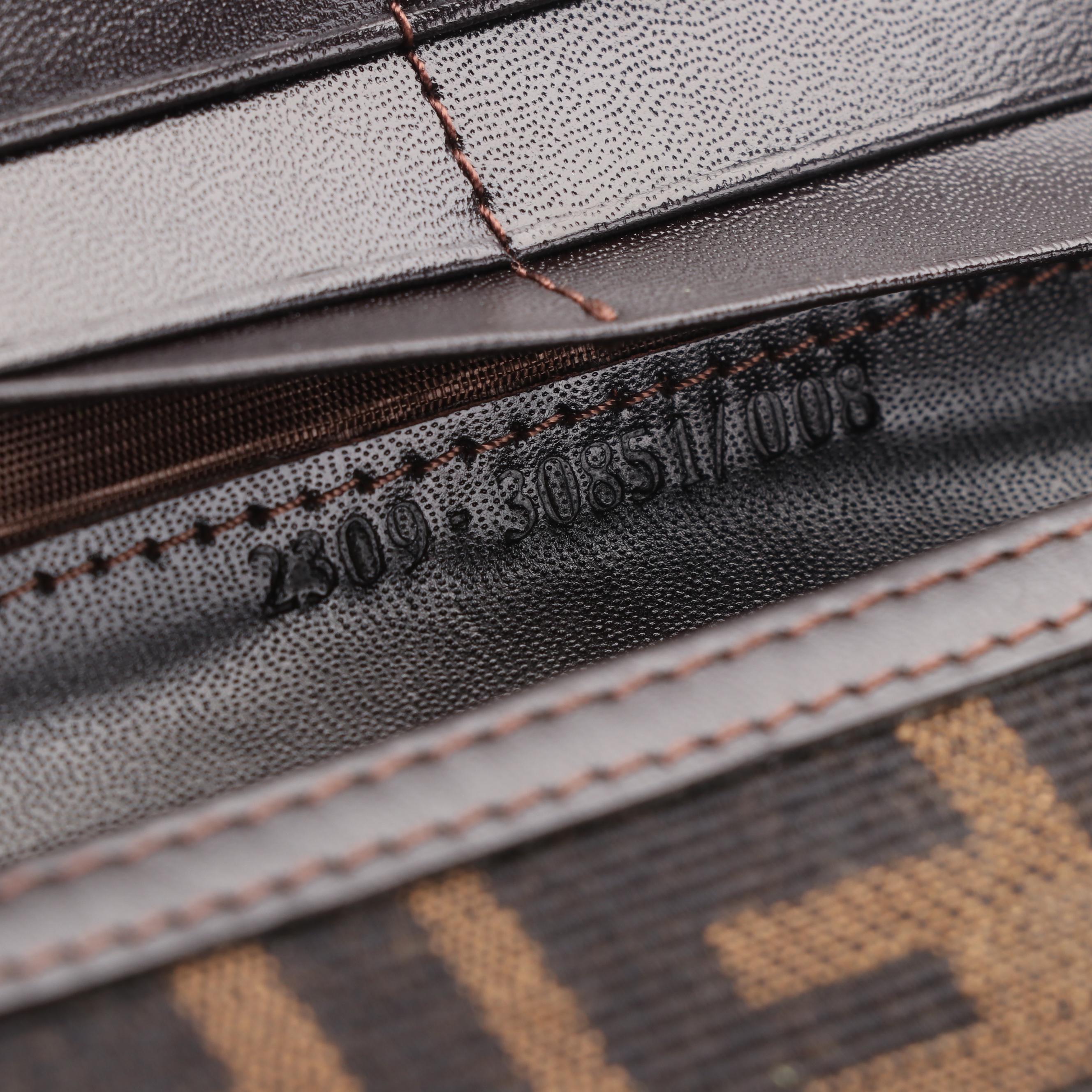 Fendi Zucca Canvas Leather Long Wallet