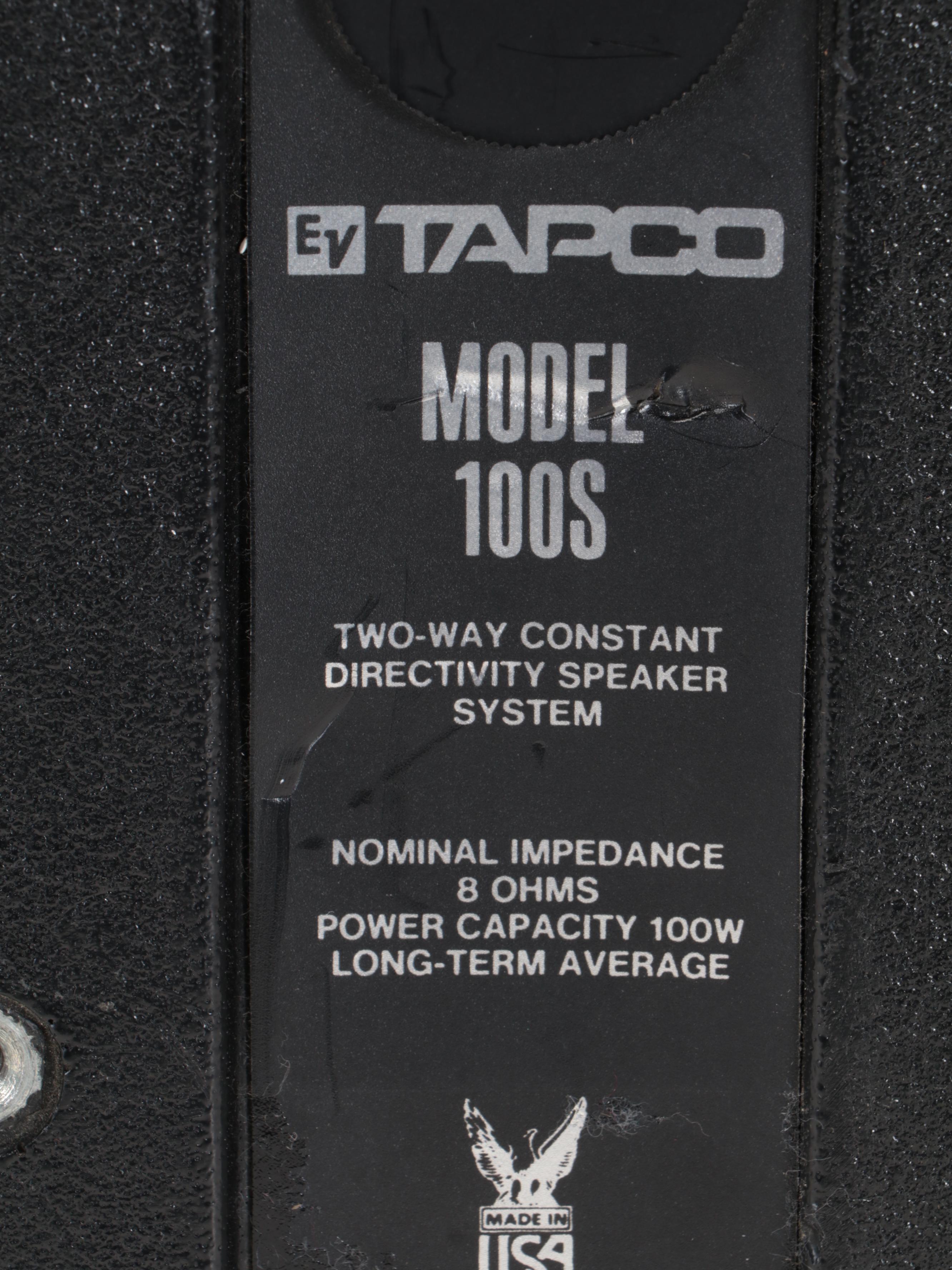 EV Tapco Model 100S Loudspeakers