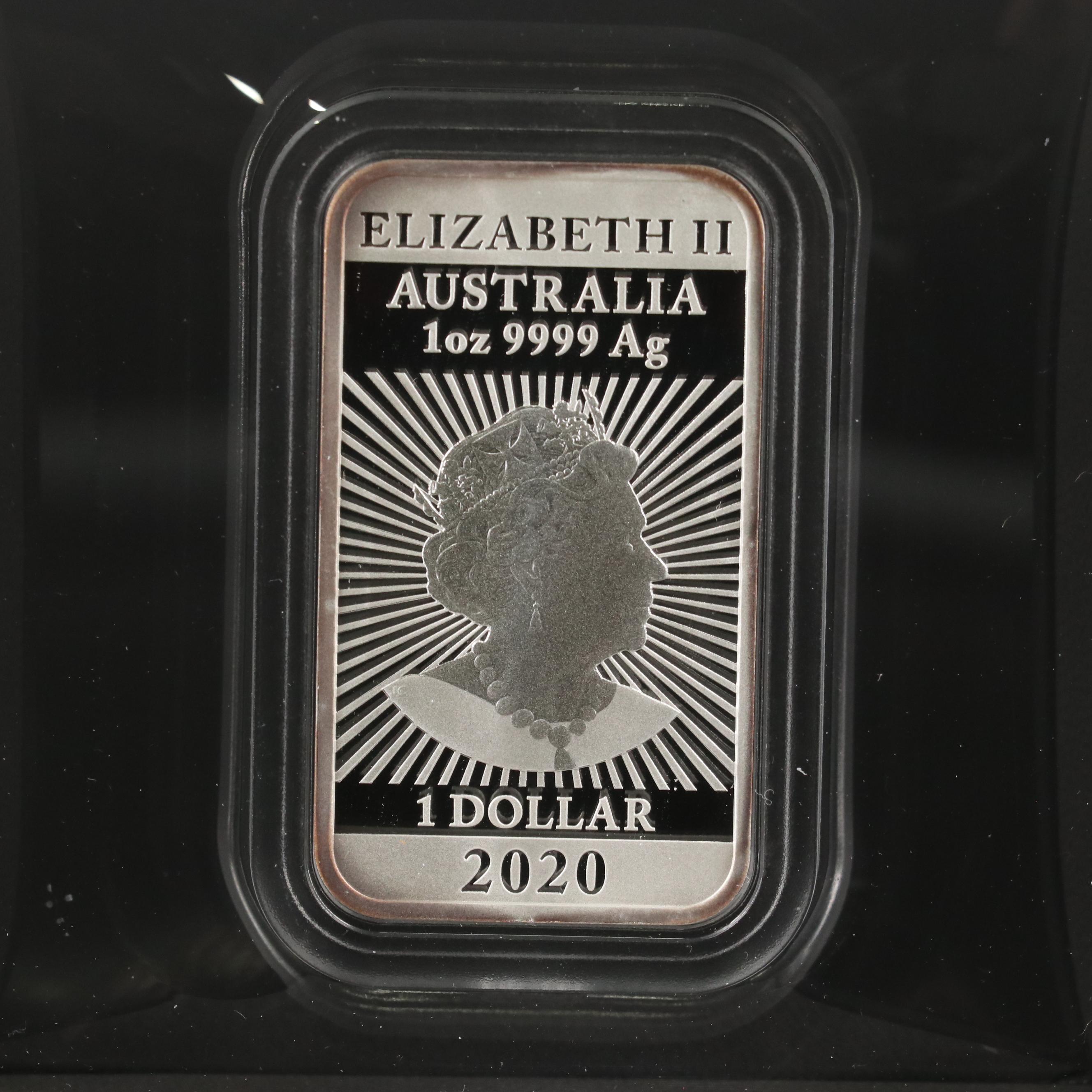 2020 Australia 1-Oz. $1 Rectangular Dragon Proof Coin