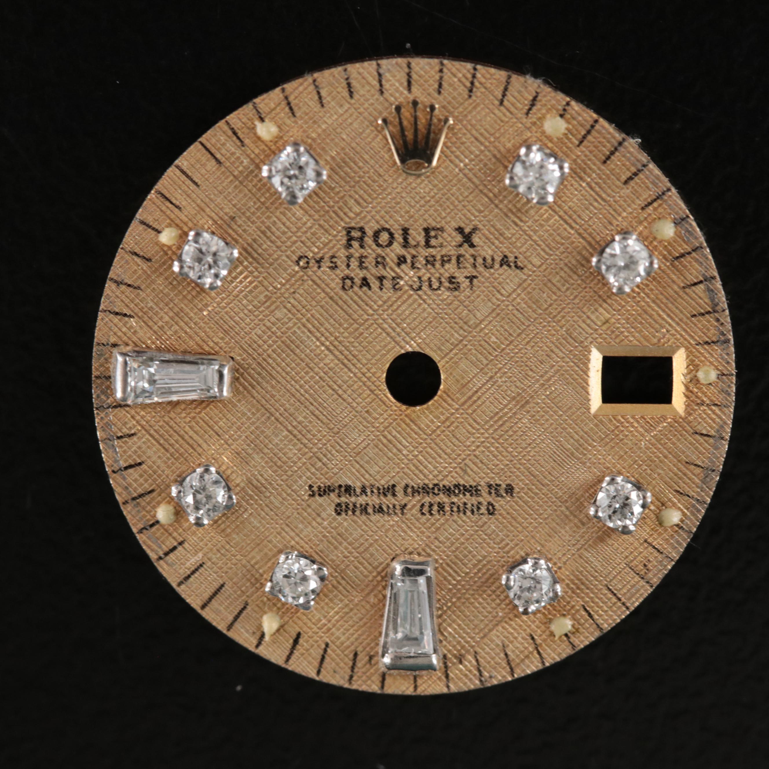 Two Rolex Datejust Watch Dials