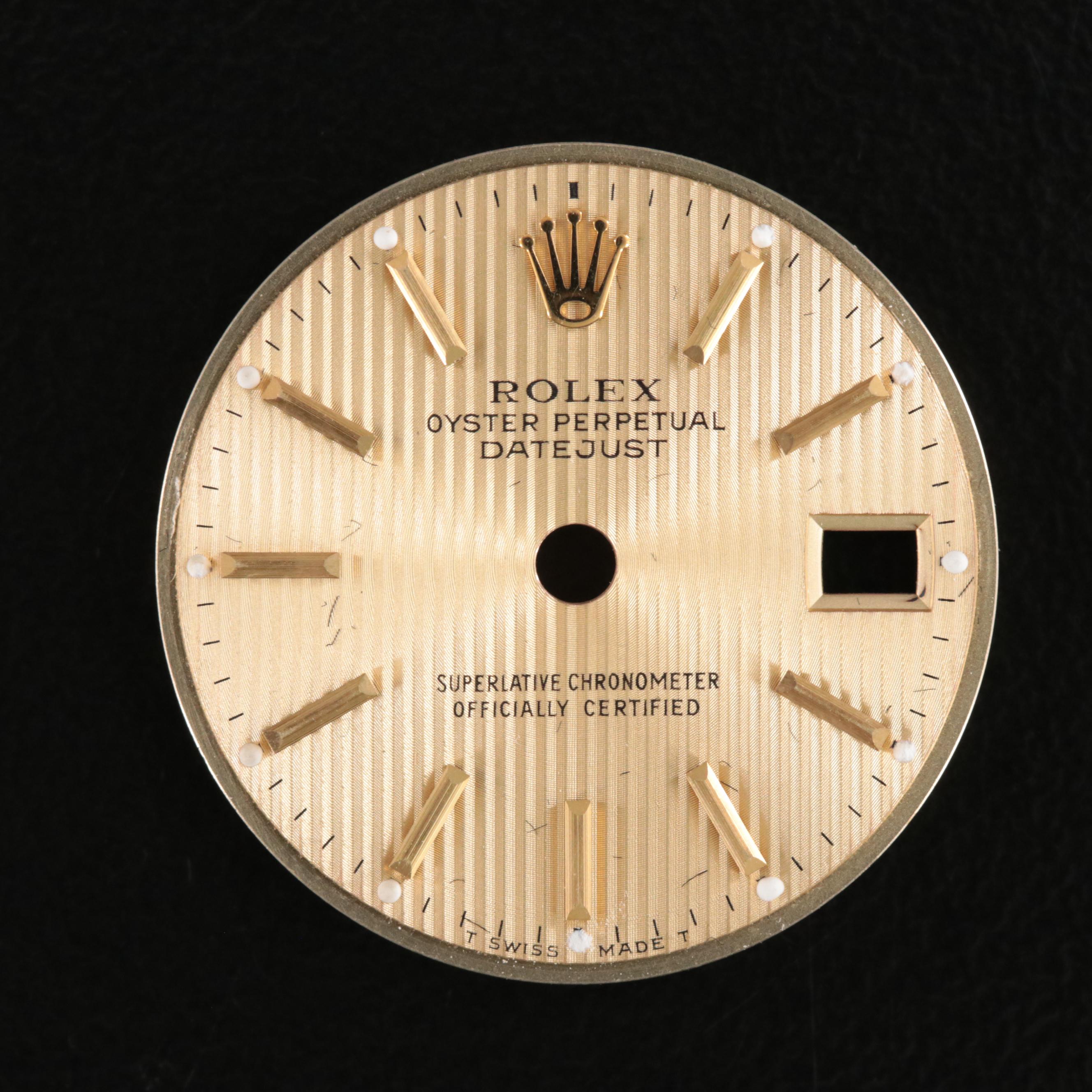 Two Rolex Datejust Watch Dials