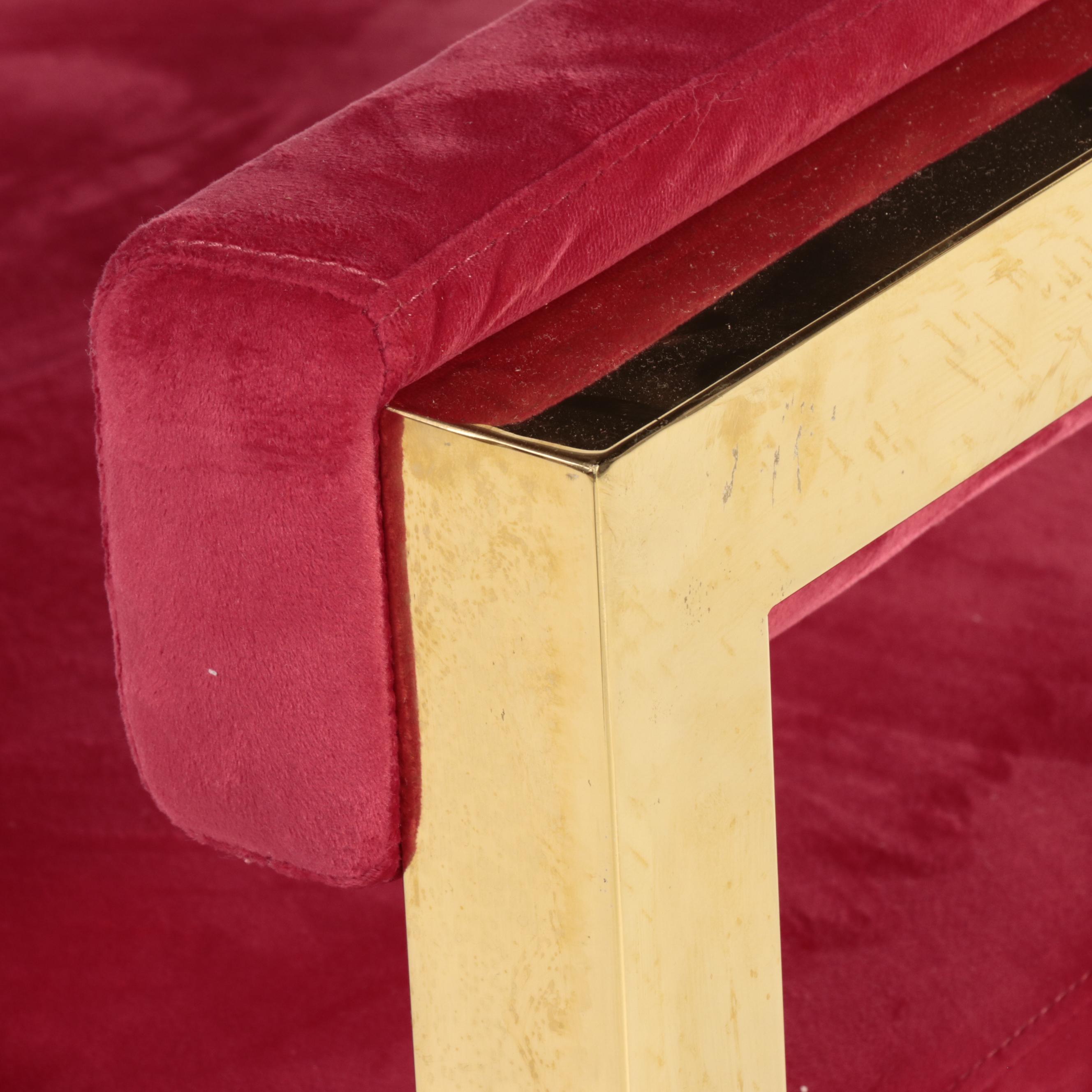 Pair of Neuu Design Studio Brass and Velvet Accent Chairs