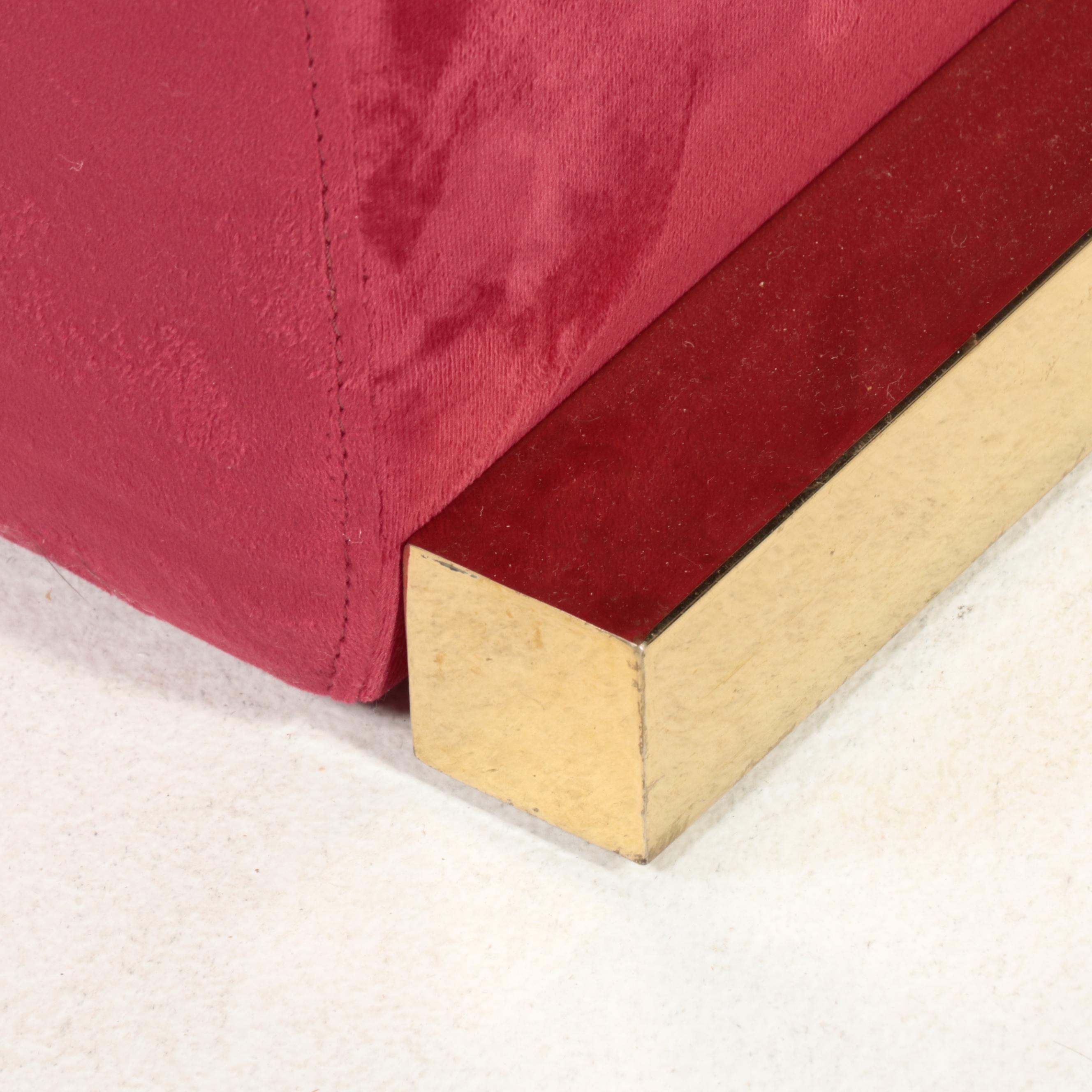 Pair of Neuu Design Studio Brass and Velvet Accent Chairs