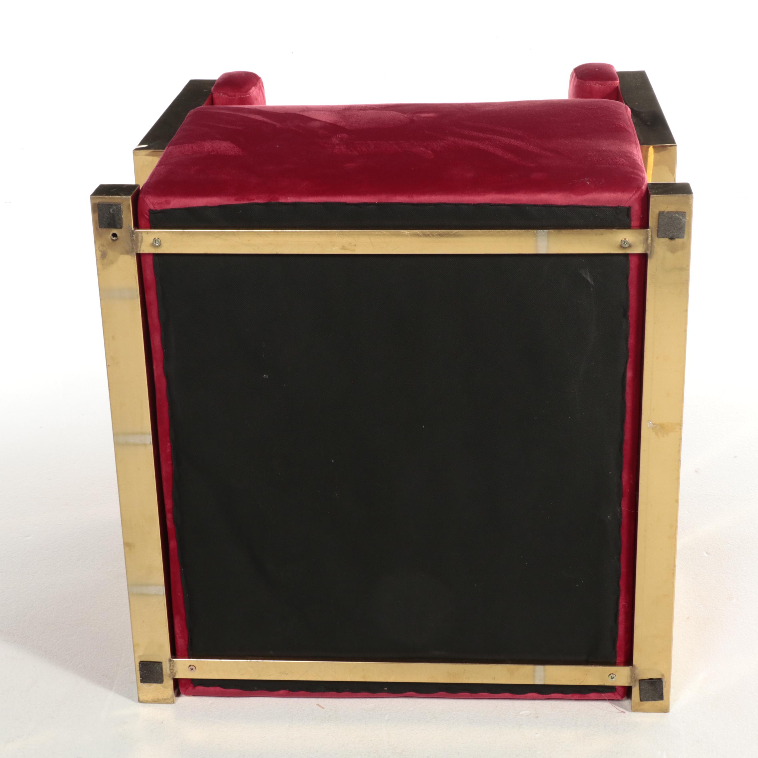 Pair of Neuu Design Studio Brass and Velvet Accent Chairs