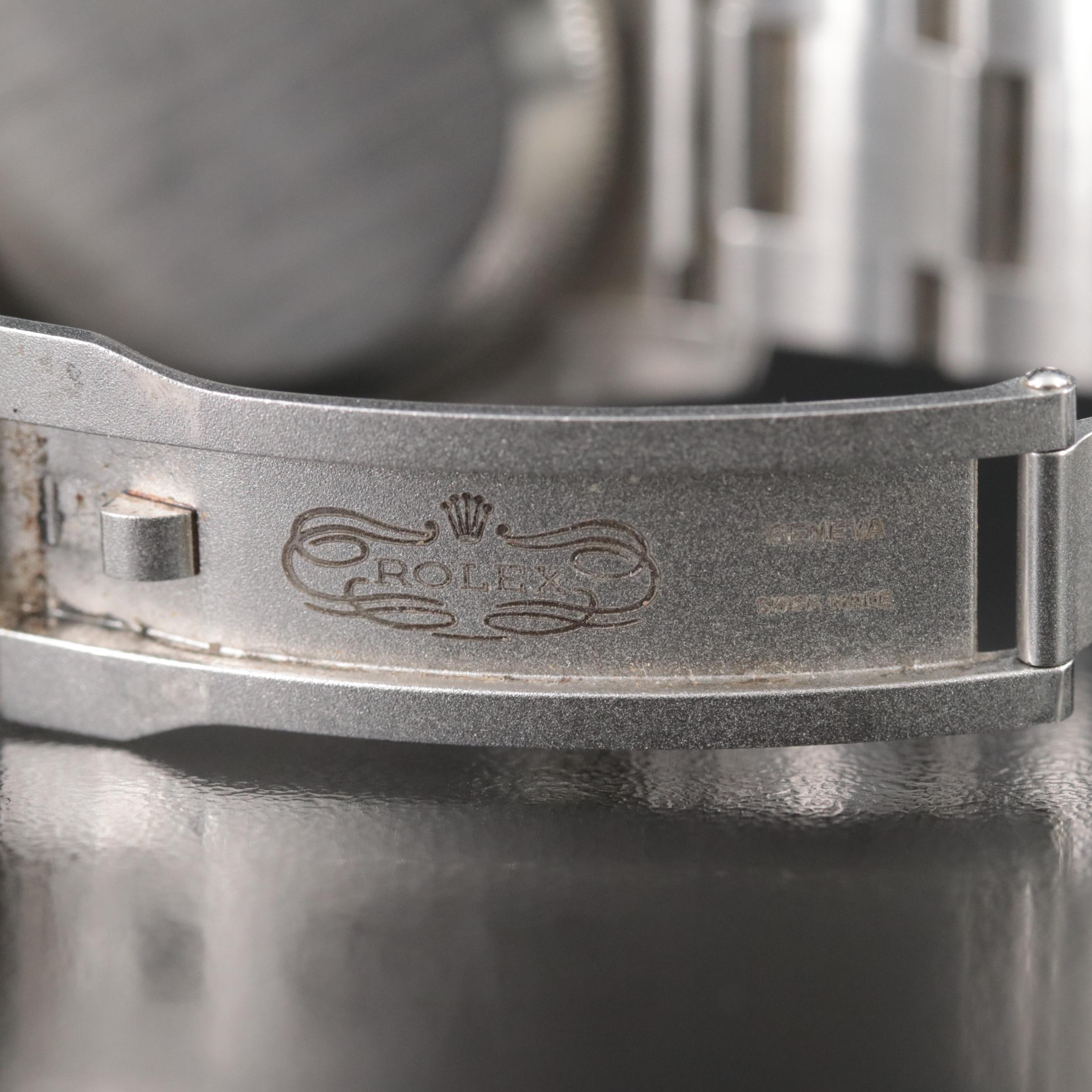 Rolex Oyster Perpetual Air-King Silver Dial, Arabic and Blue Markers Watch