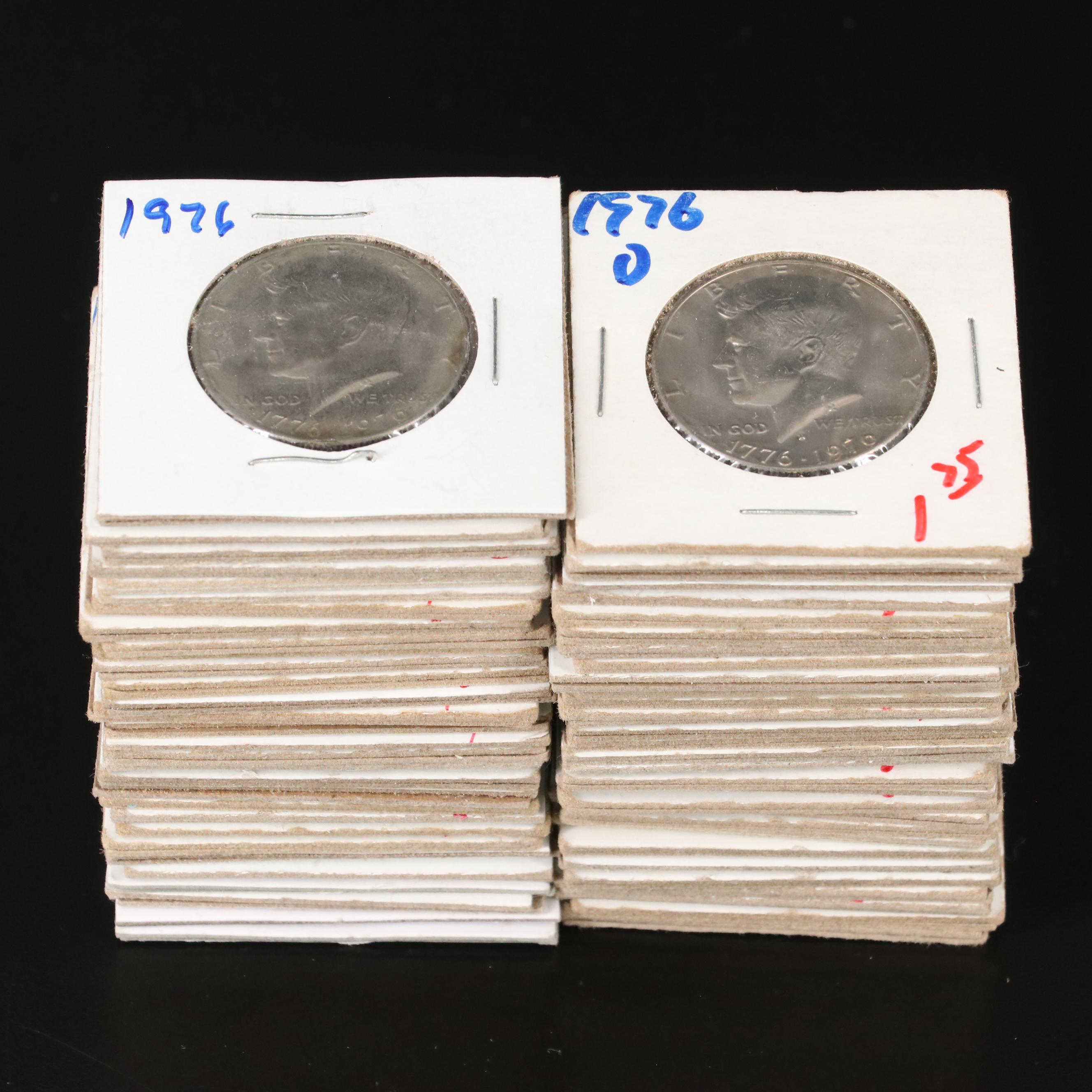 Group of Sixty Uncirculated 1976 Bicentennial Kennedy Half Dollars EBTH