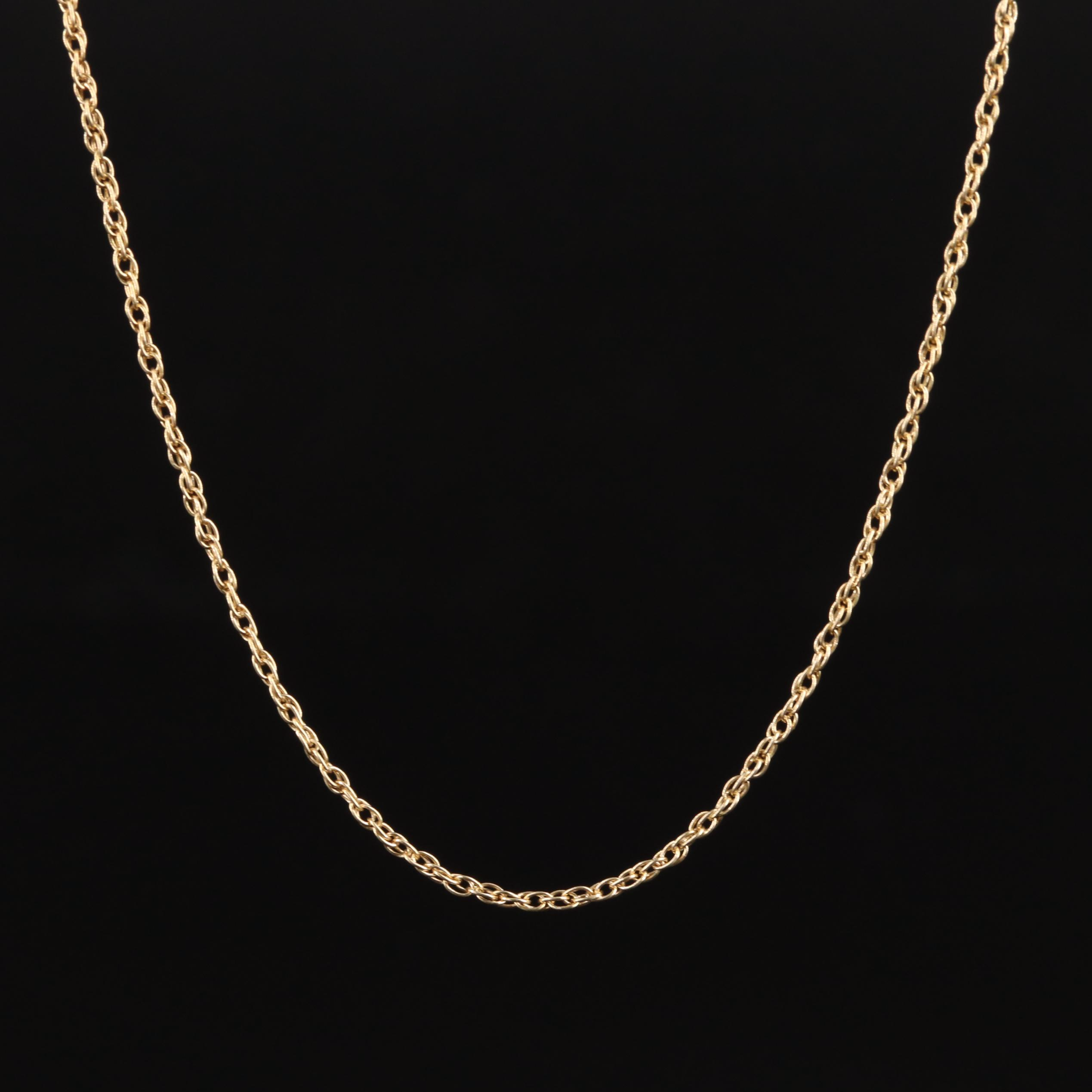 14K French Rope Chain Necklace EBTH