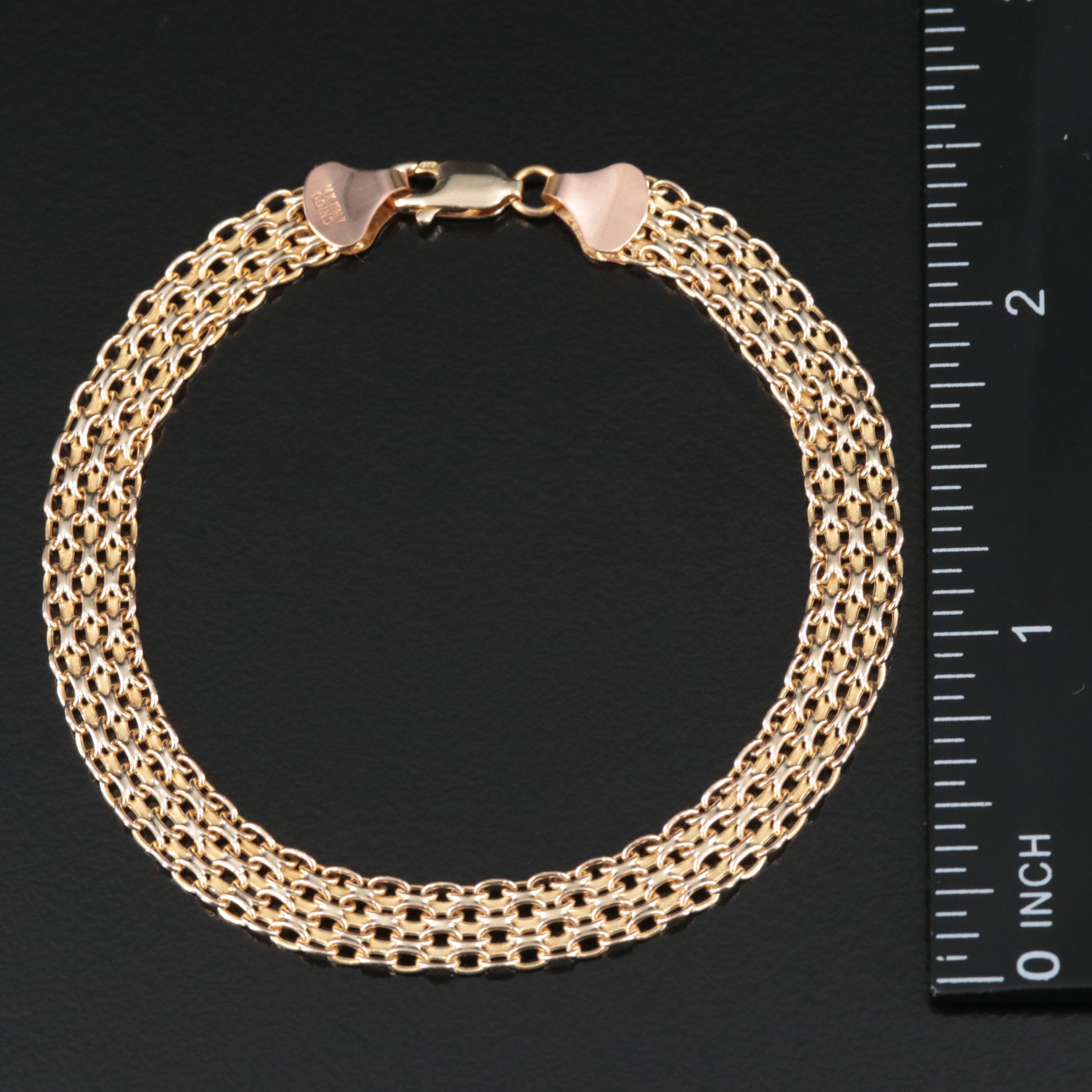 14K Bismark Chain Bracelet
