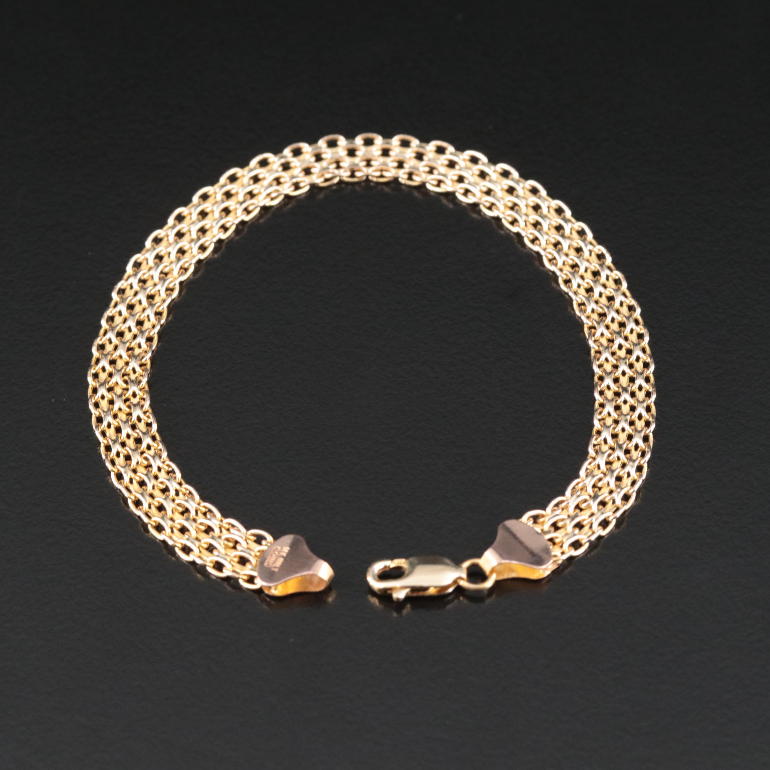 14K Bismark Chain Bracelet