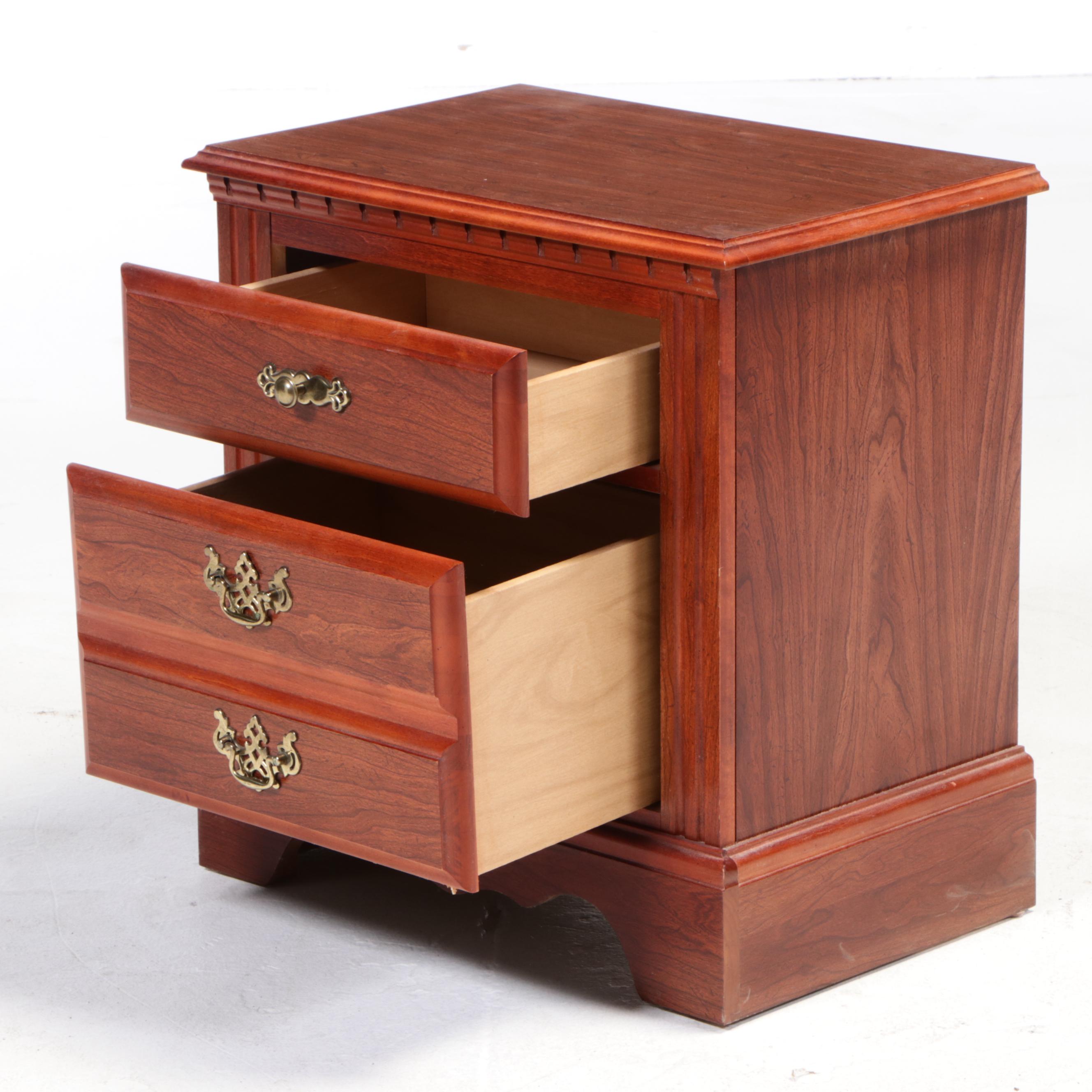 Broyhill Early American Style Laminate and Coated Wood Dresser and Nightstand