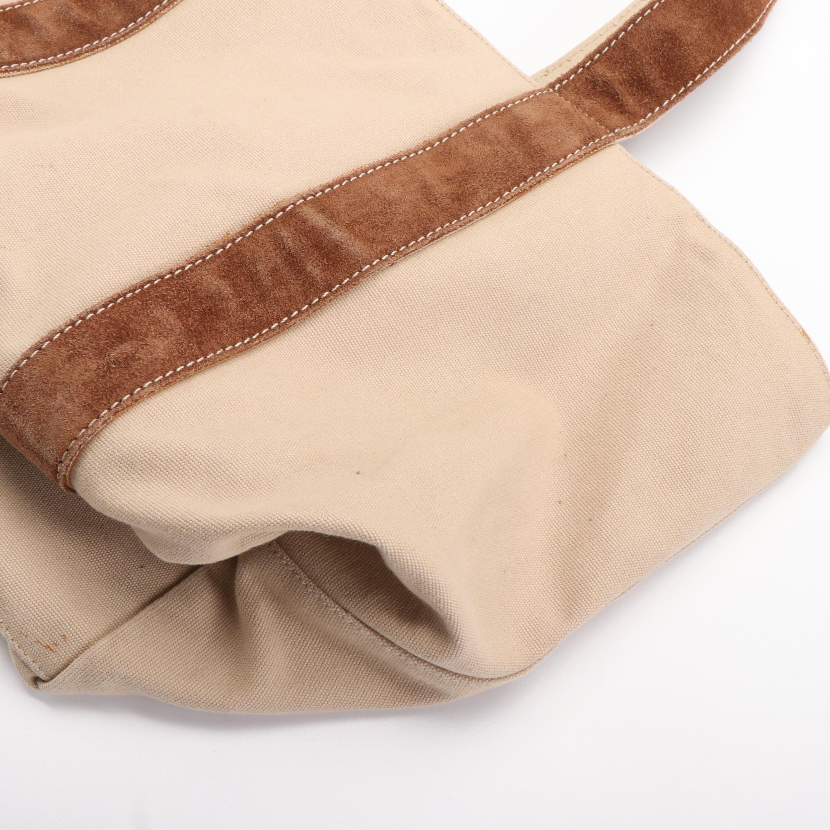 Prada Canapa Shopping Tote in Canvas and Leather