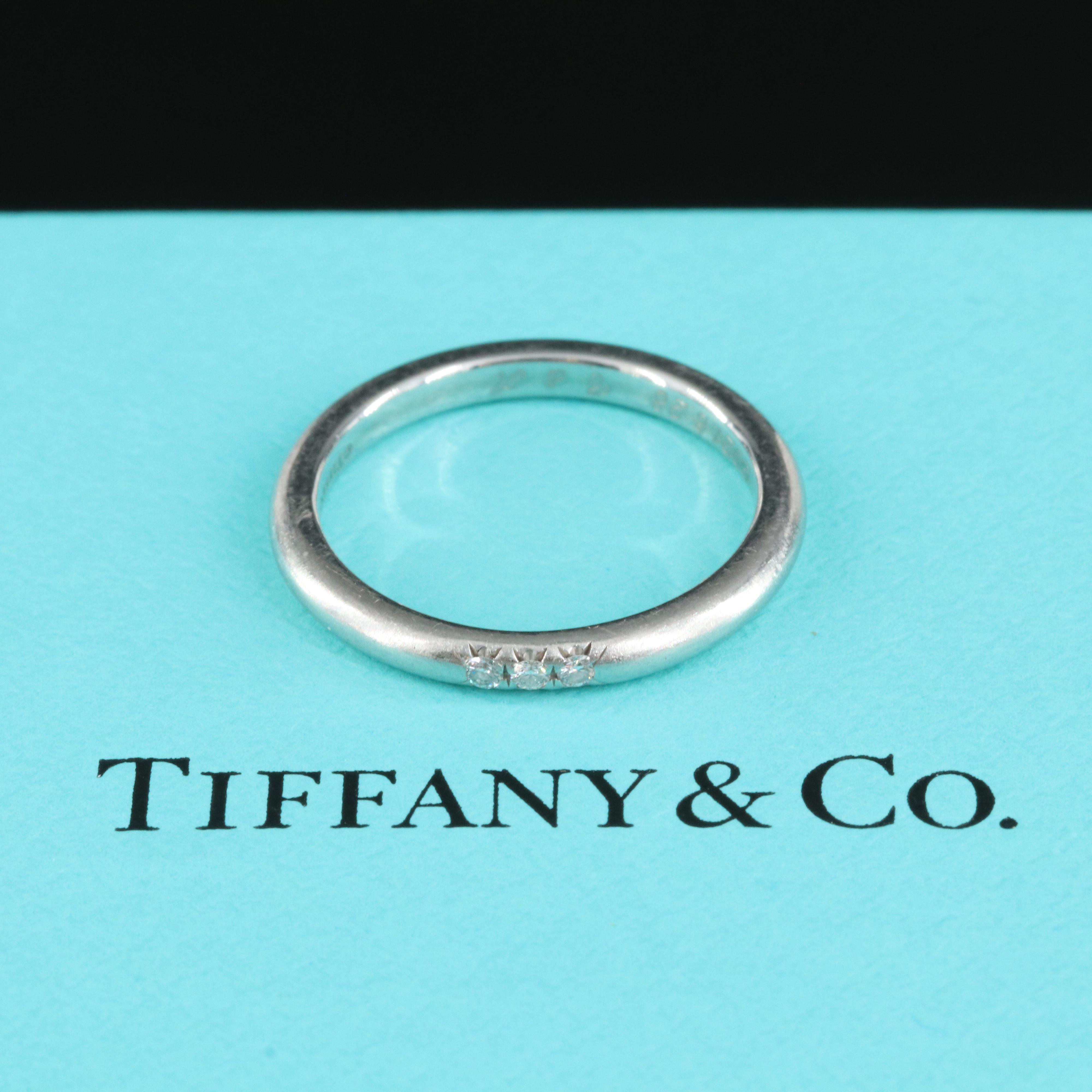 Tiffany & Co. Platinum Diamond Band