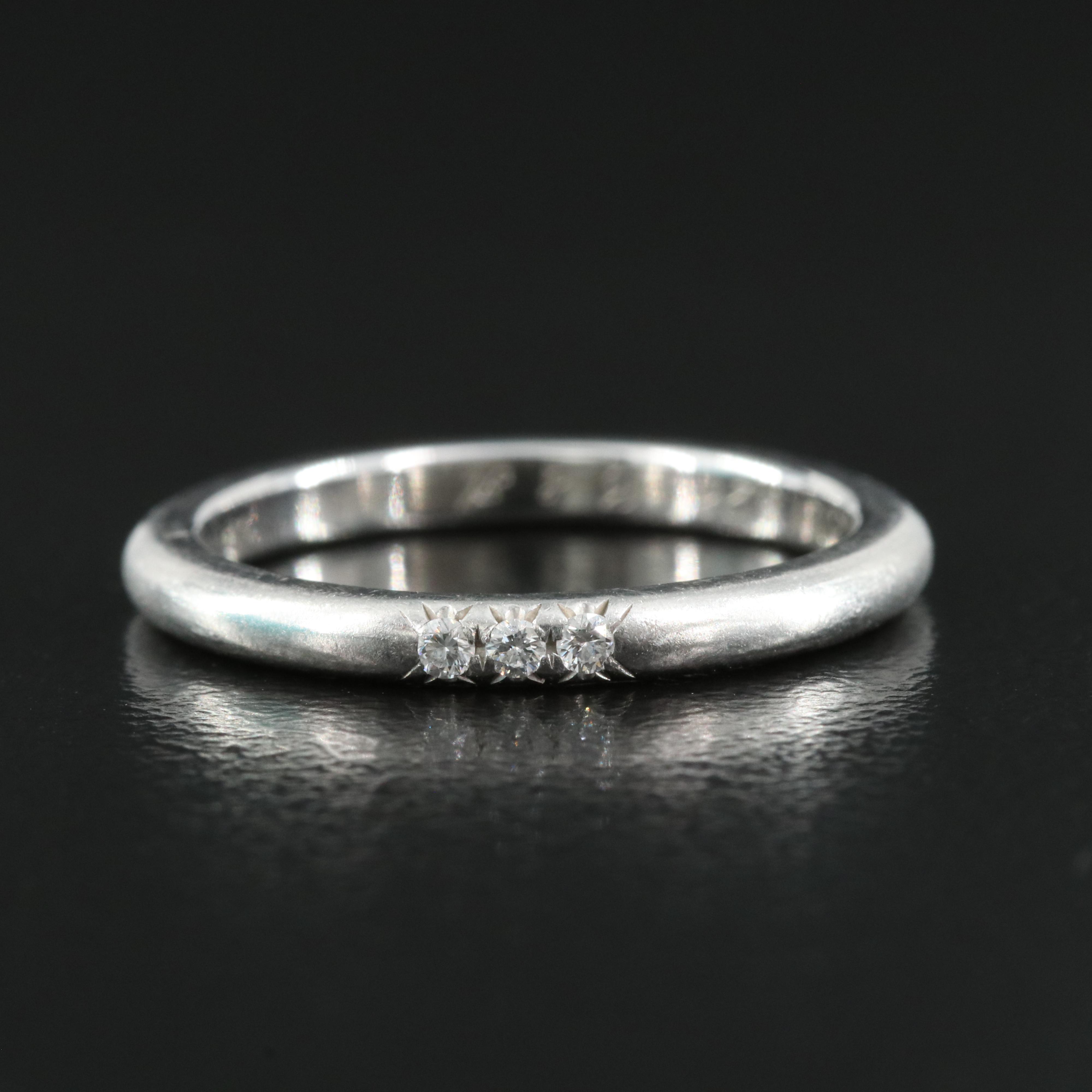 Tiffany & Co. Platinum Diamond Band