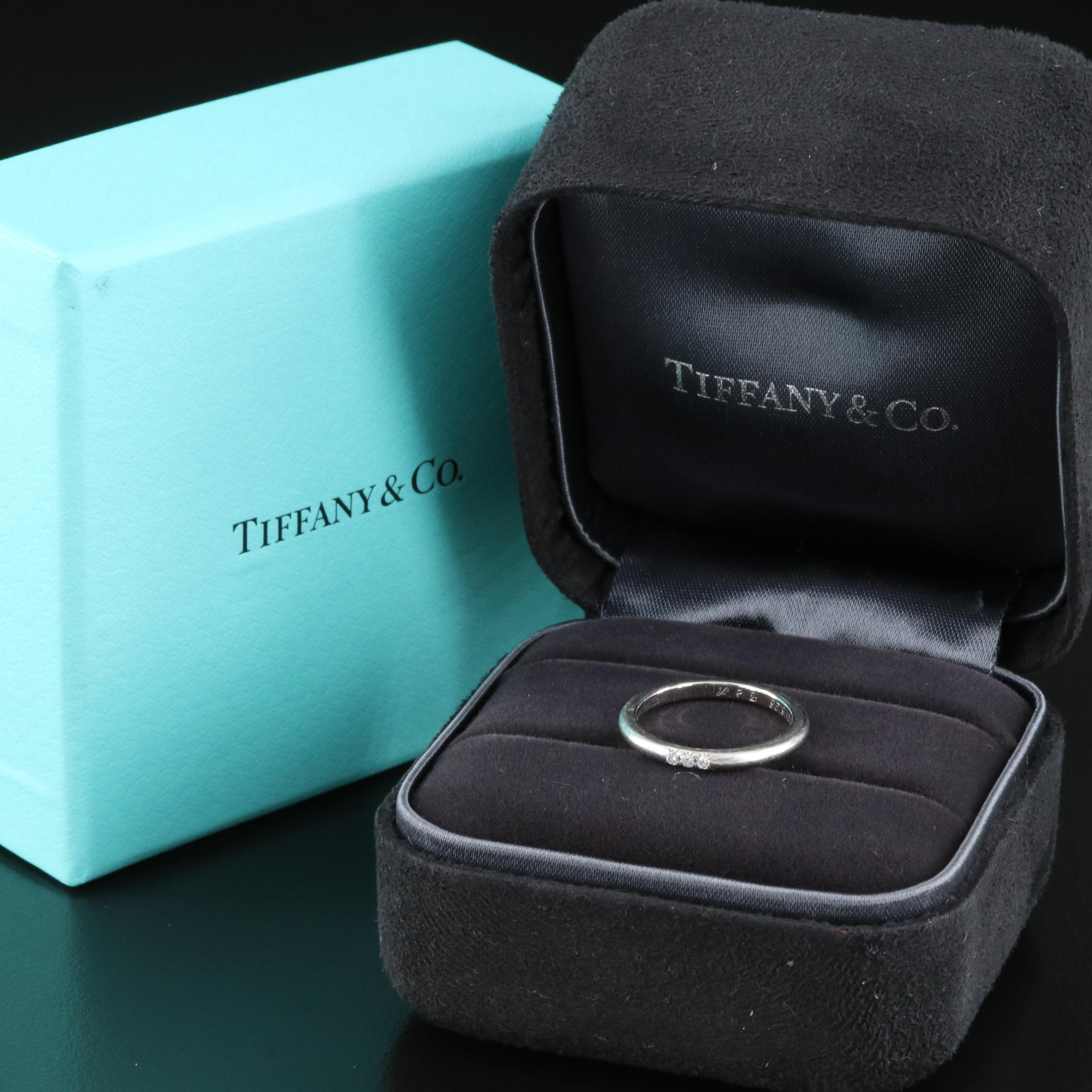 Tiffany & Co. Platinum Diamond Band