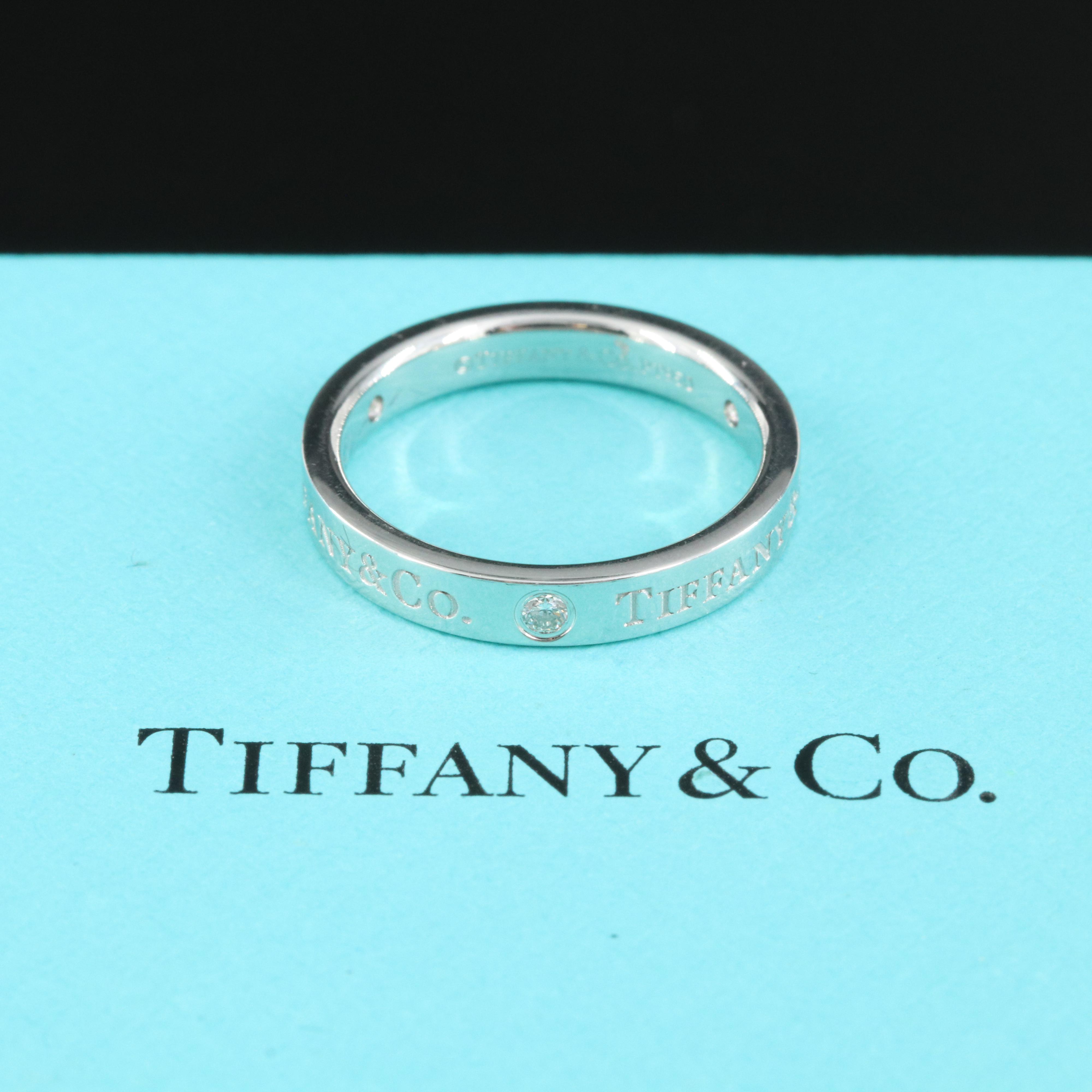 Tiffany & Co. Platinum Diamond Band