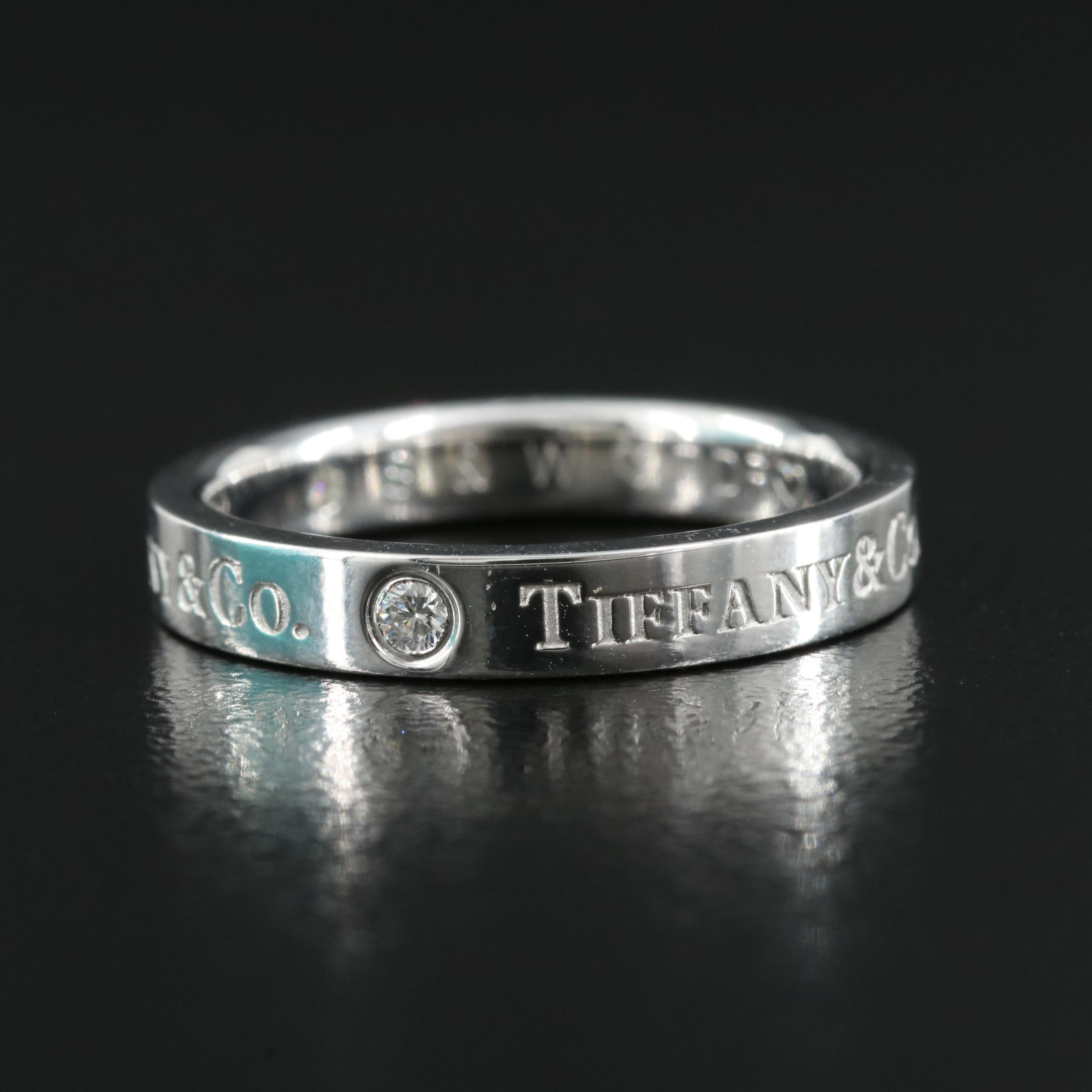 Tiffany & Co. Platinum Diamond Band