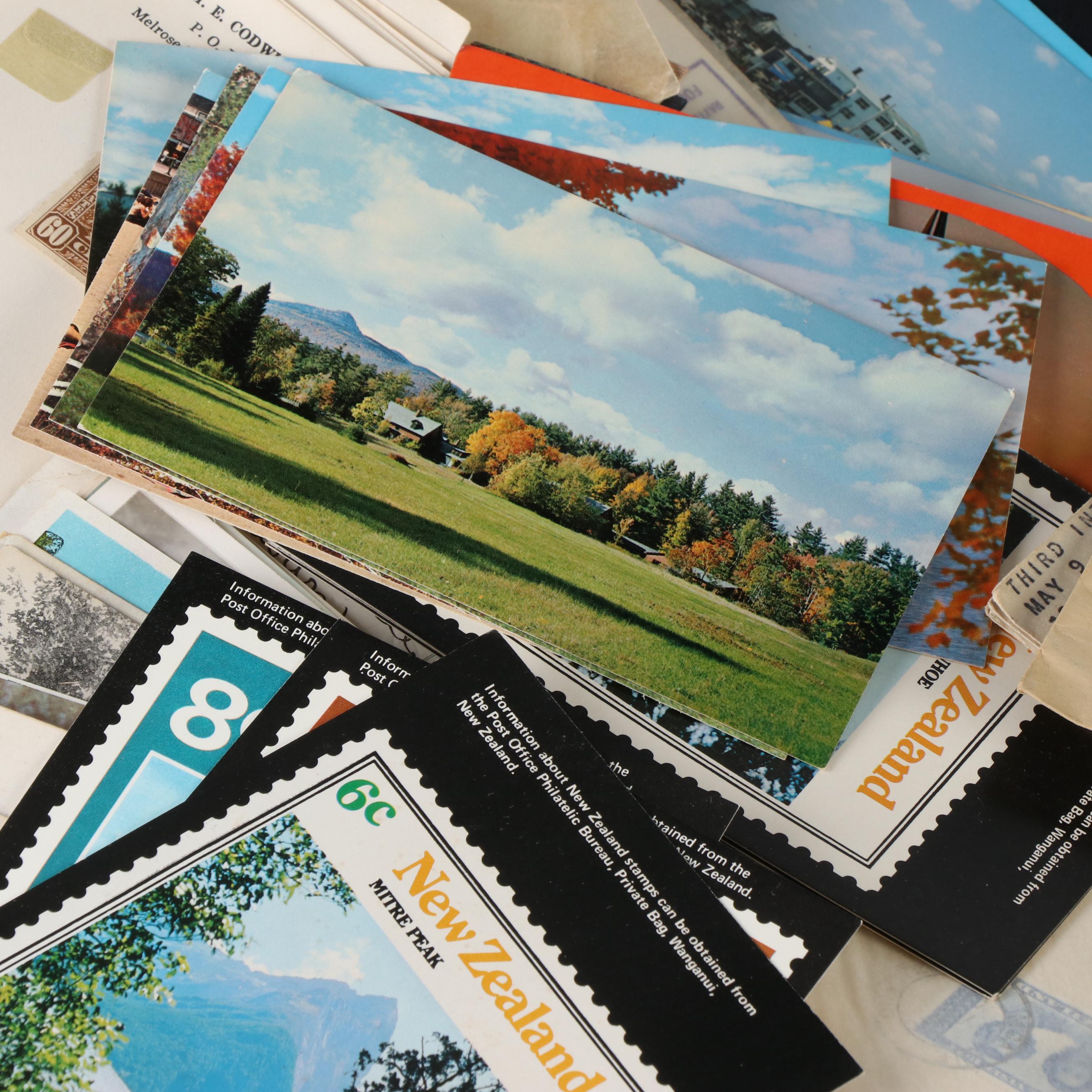 Large Lot of Vintage Postal Covers, Envelopes, and Stamps