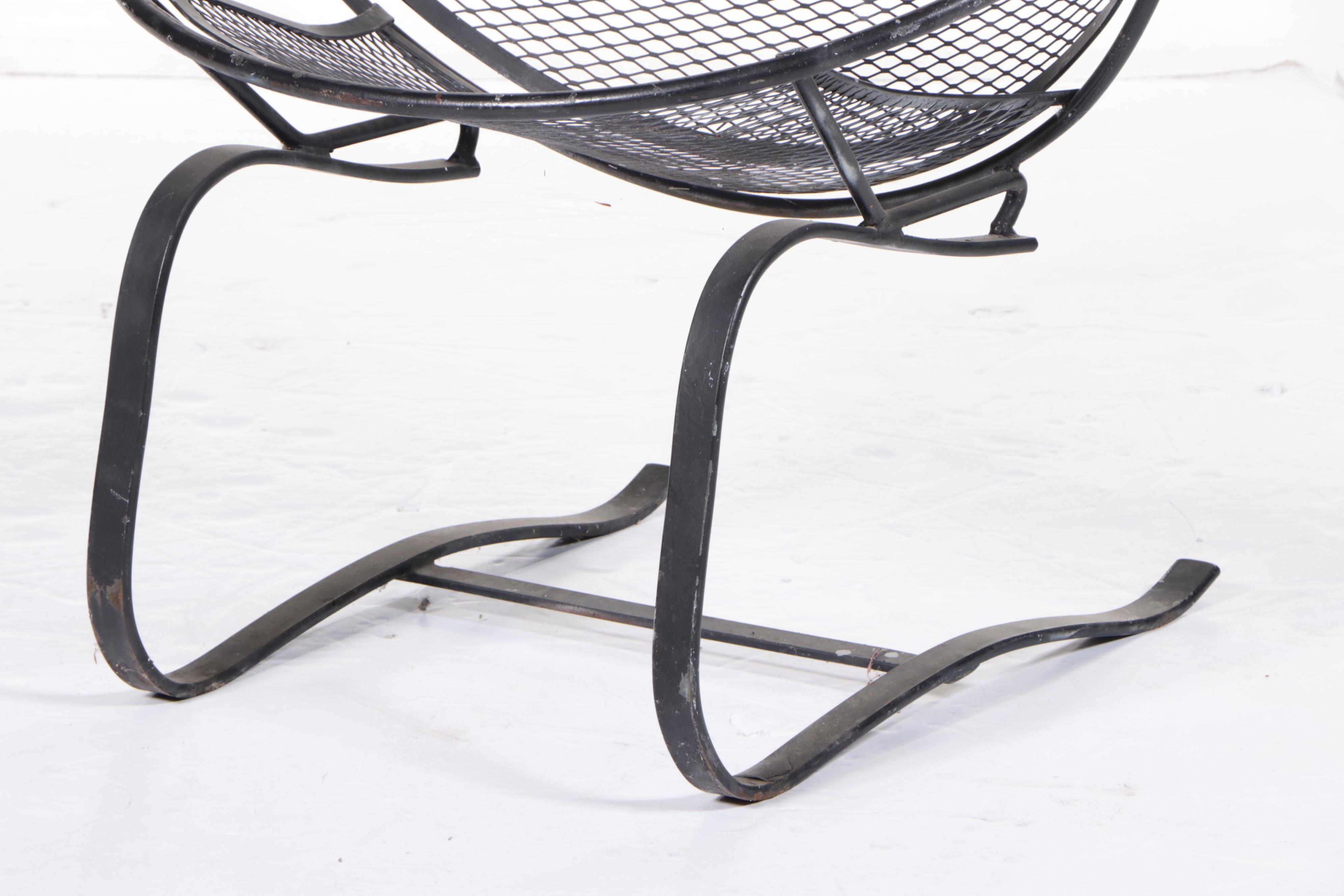 Mod "Radar" Salterini Saucer Style Metal Patio Chair